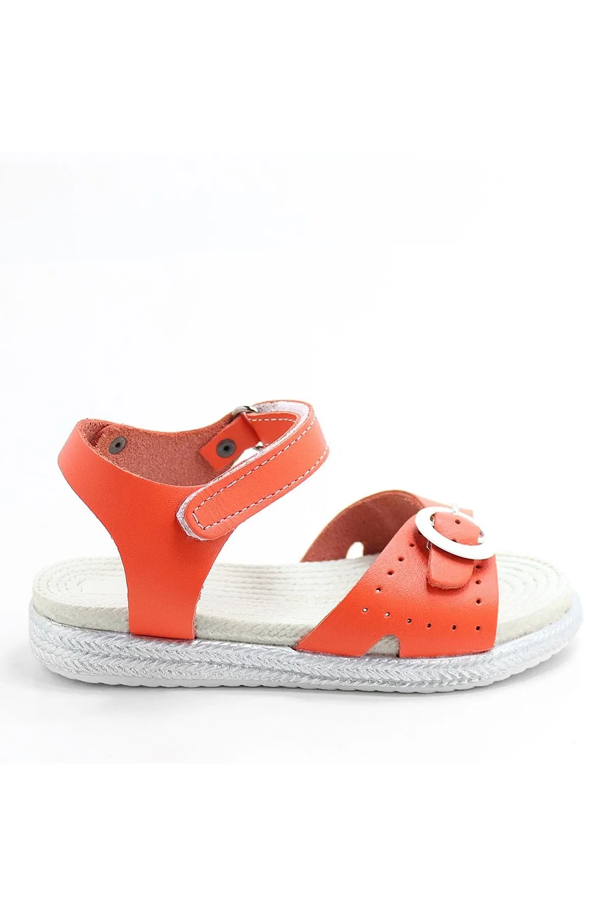 Artico Cariny Hakiki Deri Turuncu Kız Bebek Çocuk Sandalet