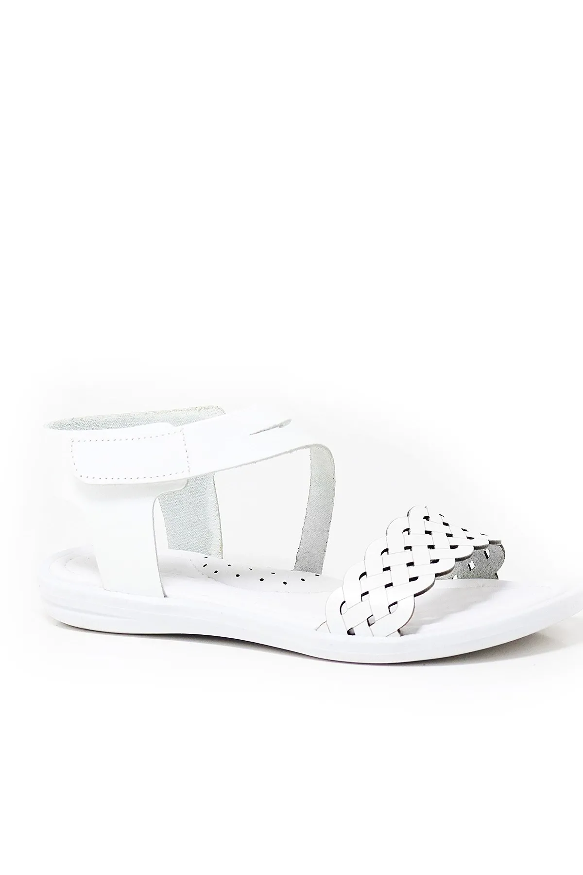 Artico Etoile Hakiki Deri Beyaz Vaketa Kız Çocuk Sandalet
