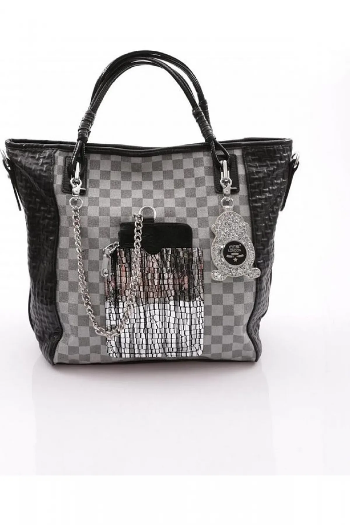 Avaj Siyah Cilt Omuz Çantası