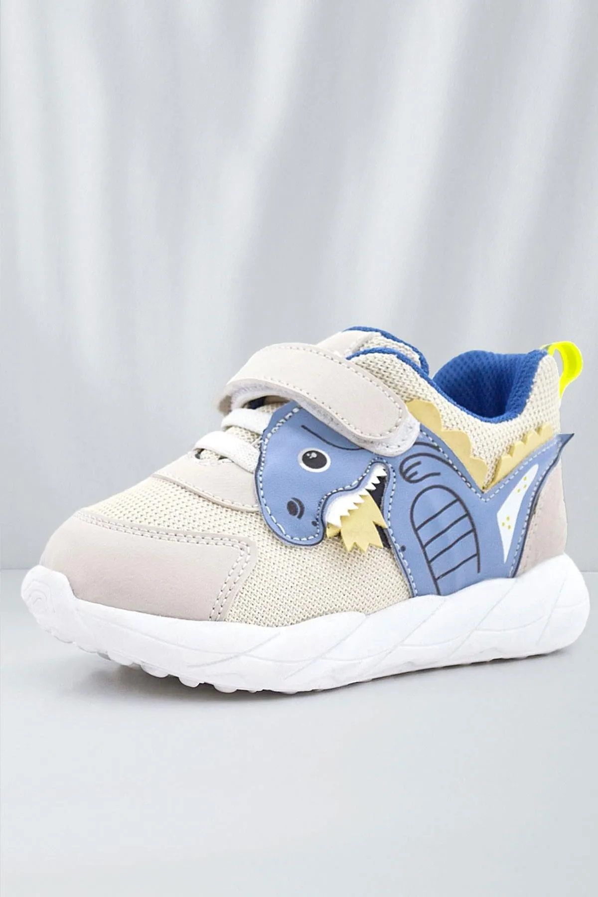 Barefoot Krem Dinazorlu Cırtlı Lastikli Çocuk Spor Ayakkabı