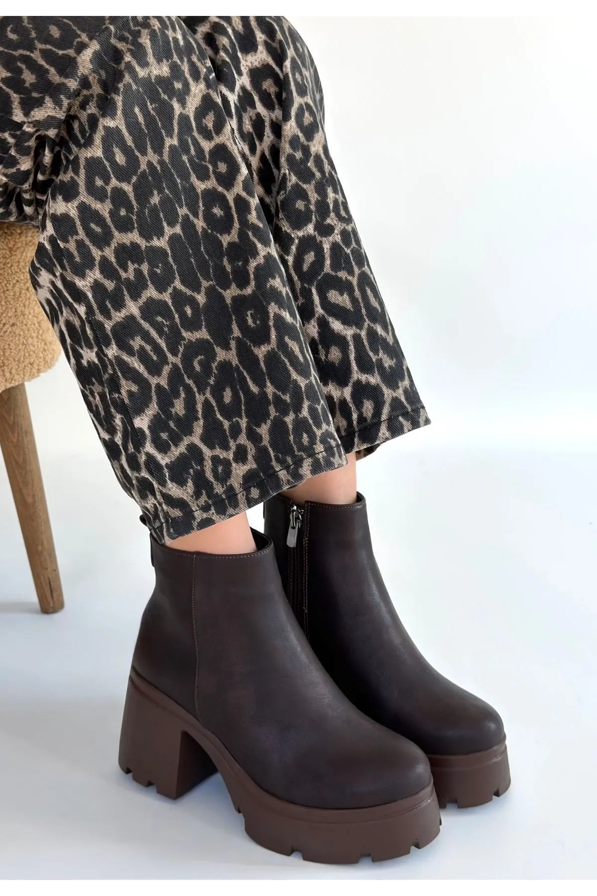 Belay Acı Kahve Nubuk Topuklu Bot