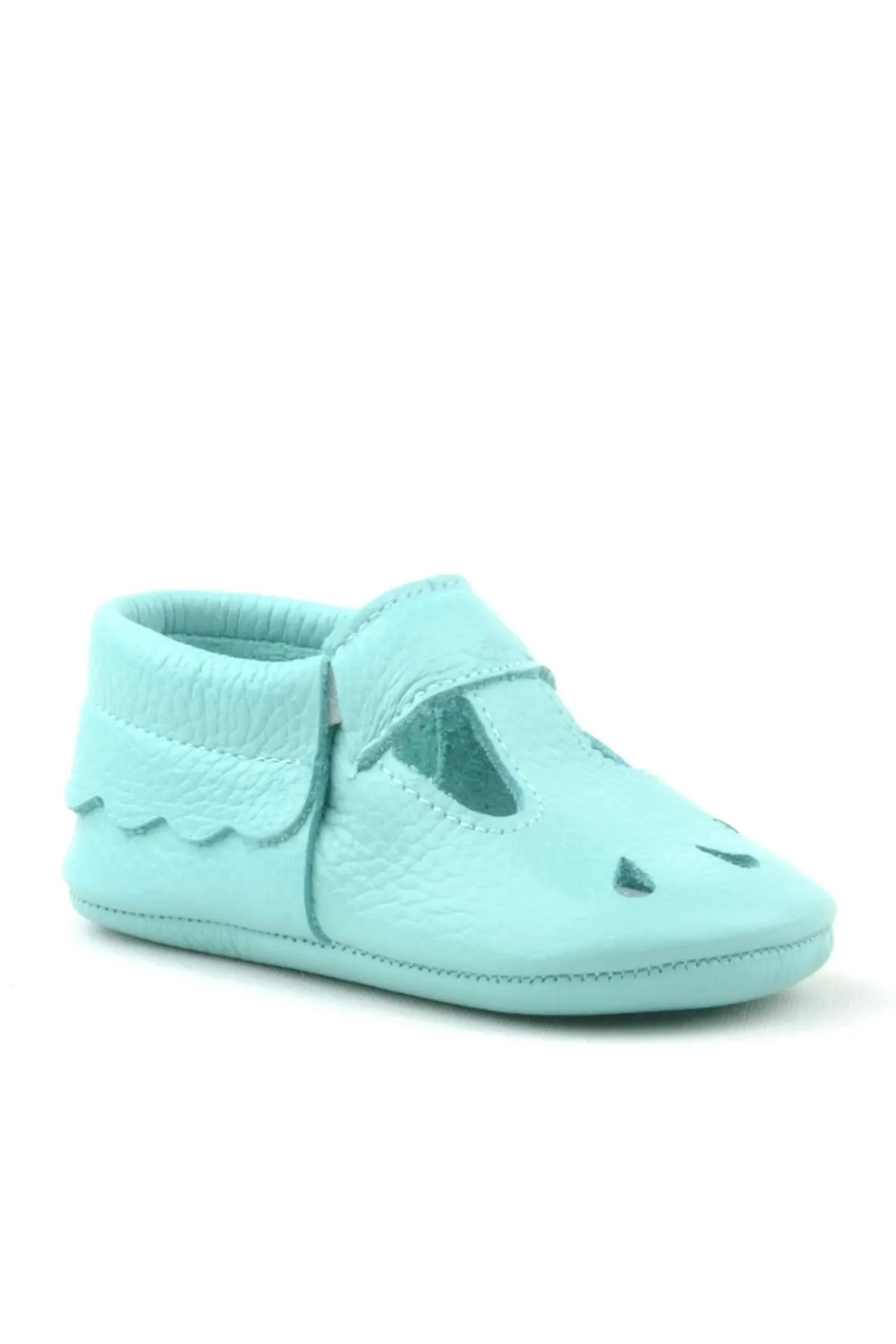 Bubbles Hakiki Deri Yeşil Lastikli Bebek Patik