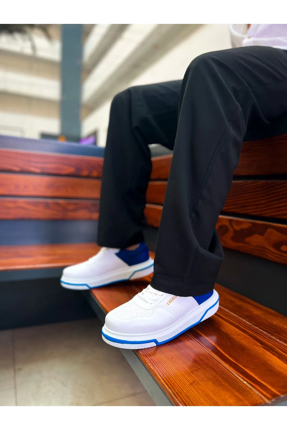 Ch075 - Cbt Signature Erkek Ayakkabı Beyaz / Sax Mavı