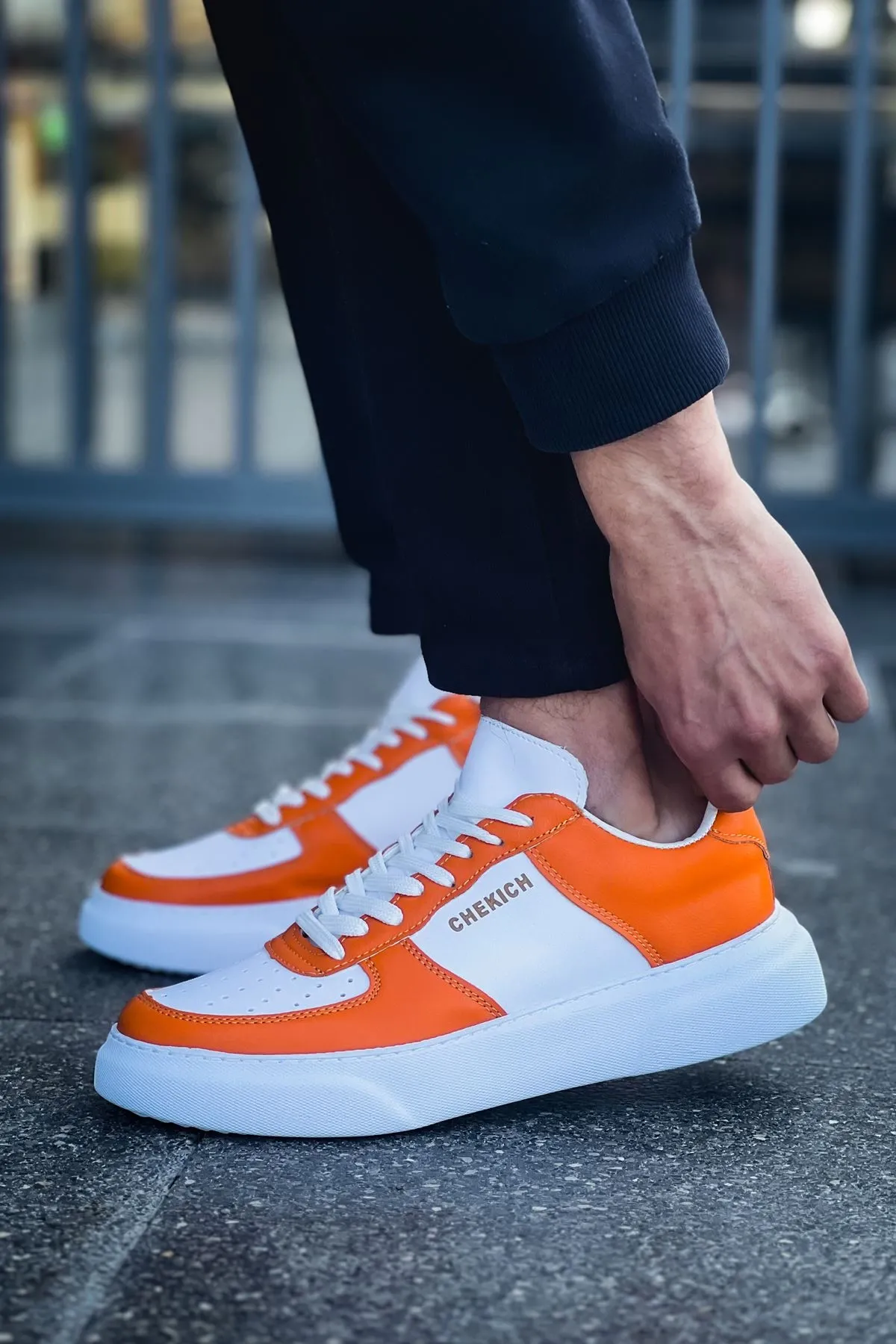 Ch087 - Fbt Kenton Erkek Ayakkabı Beyaz/turuncu