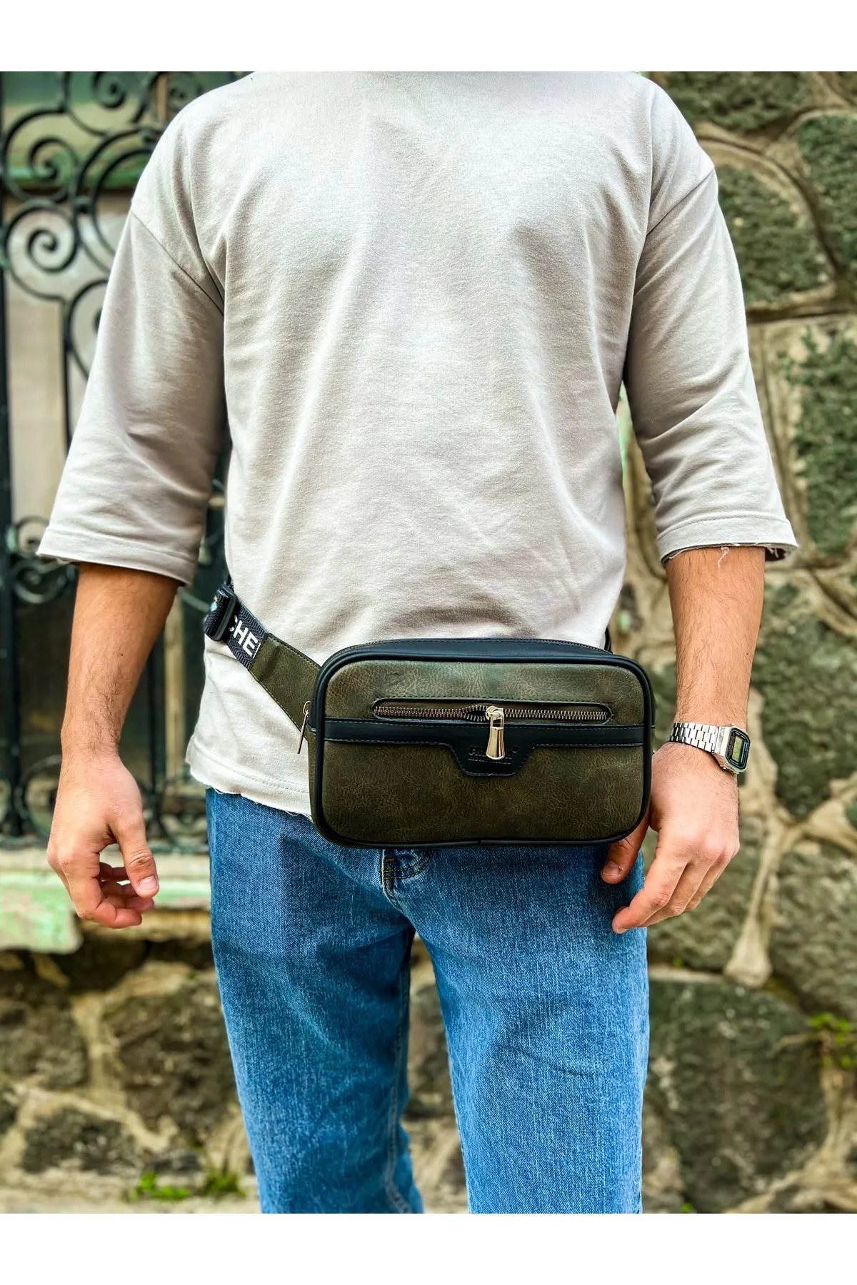 Ch101 - Poani Tablet Erkek Çanta Sıyah / Hakı