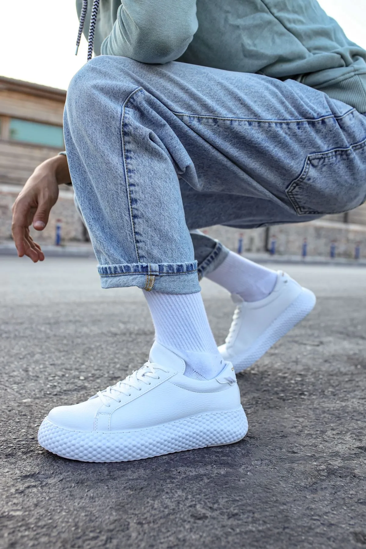 Ch107 - Cbt Felibord Erkek Ayakkabı Beyaz / Beyaz