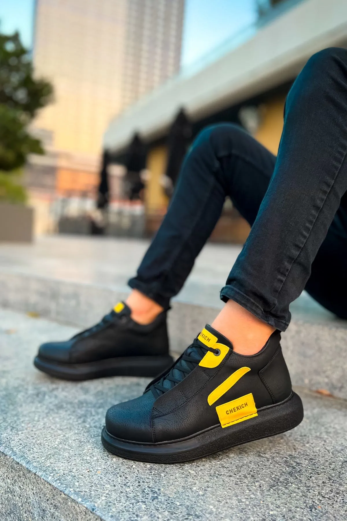 Ch131 - Gst Frogner Erkek Bot Sıyah - Sarı