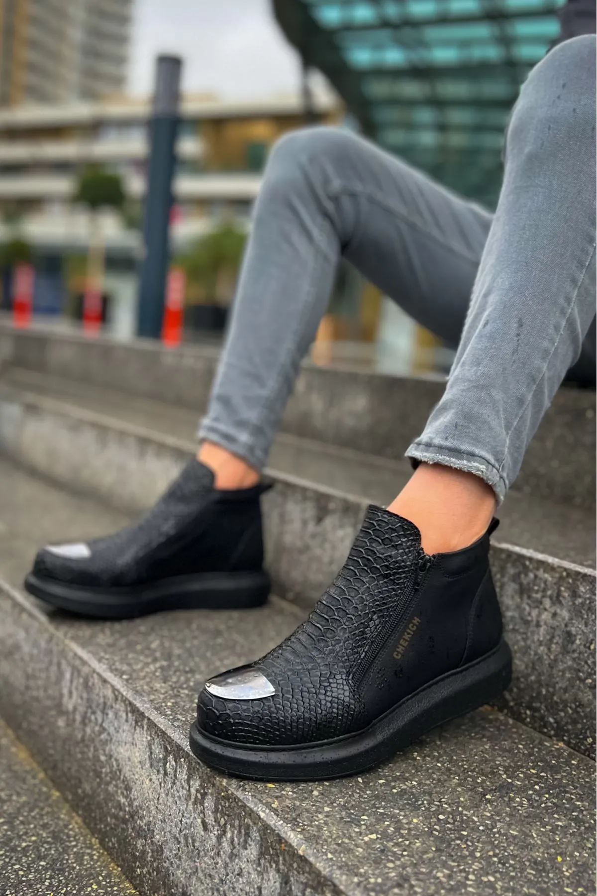 Ch133 - Tst Coccodrillo Erkek Bot Sıyah