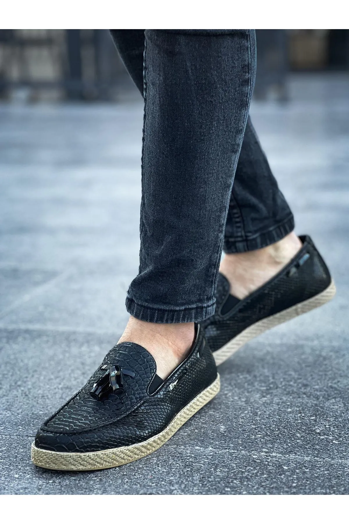 Ch141 - Ht Croco Erkek Ayakkabı Sıyah
