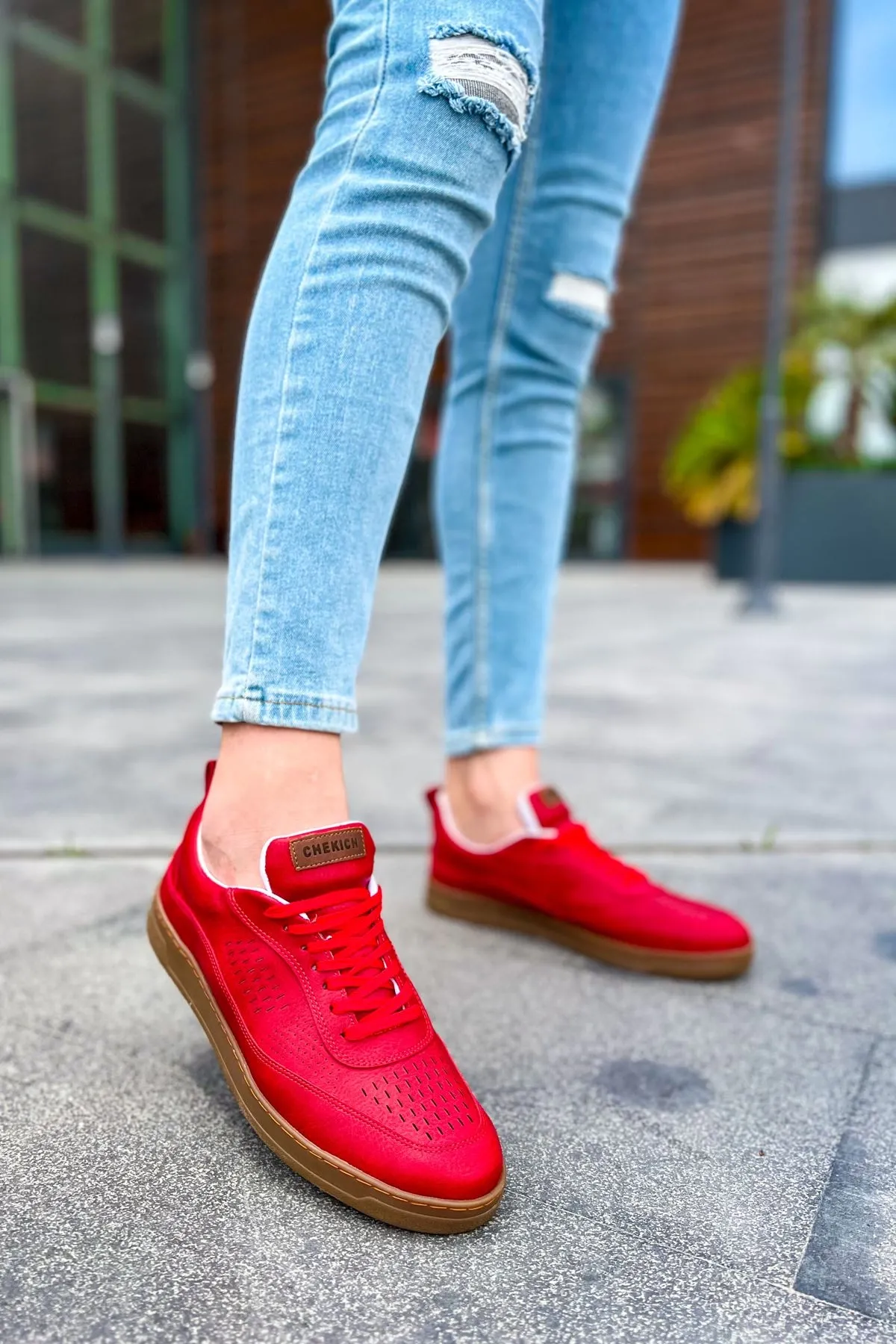 Ch157 - Ckt Retro Erkek Ayakkabı Kırmızı