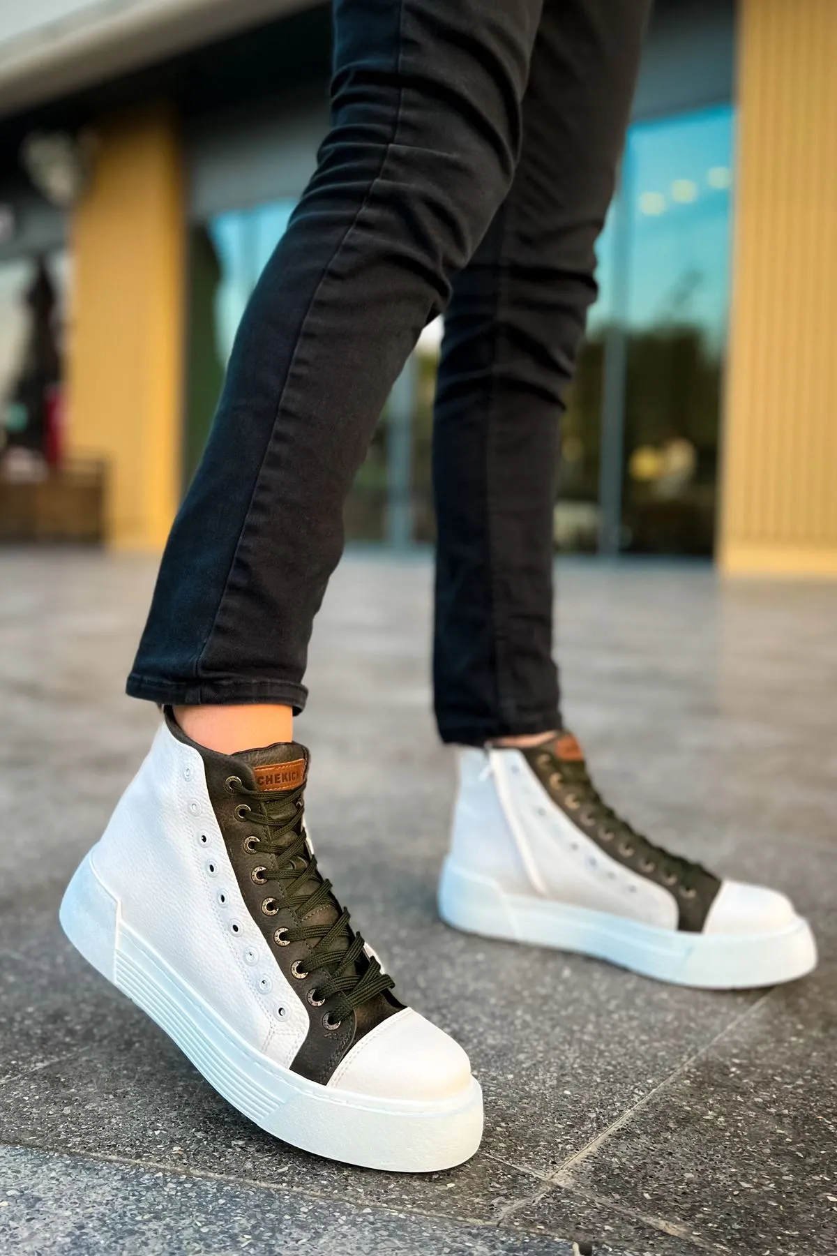 Ch167 - Gbt Blazer Erkek Bot Beyaz / Hakı