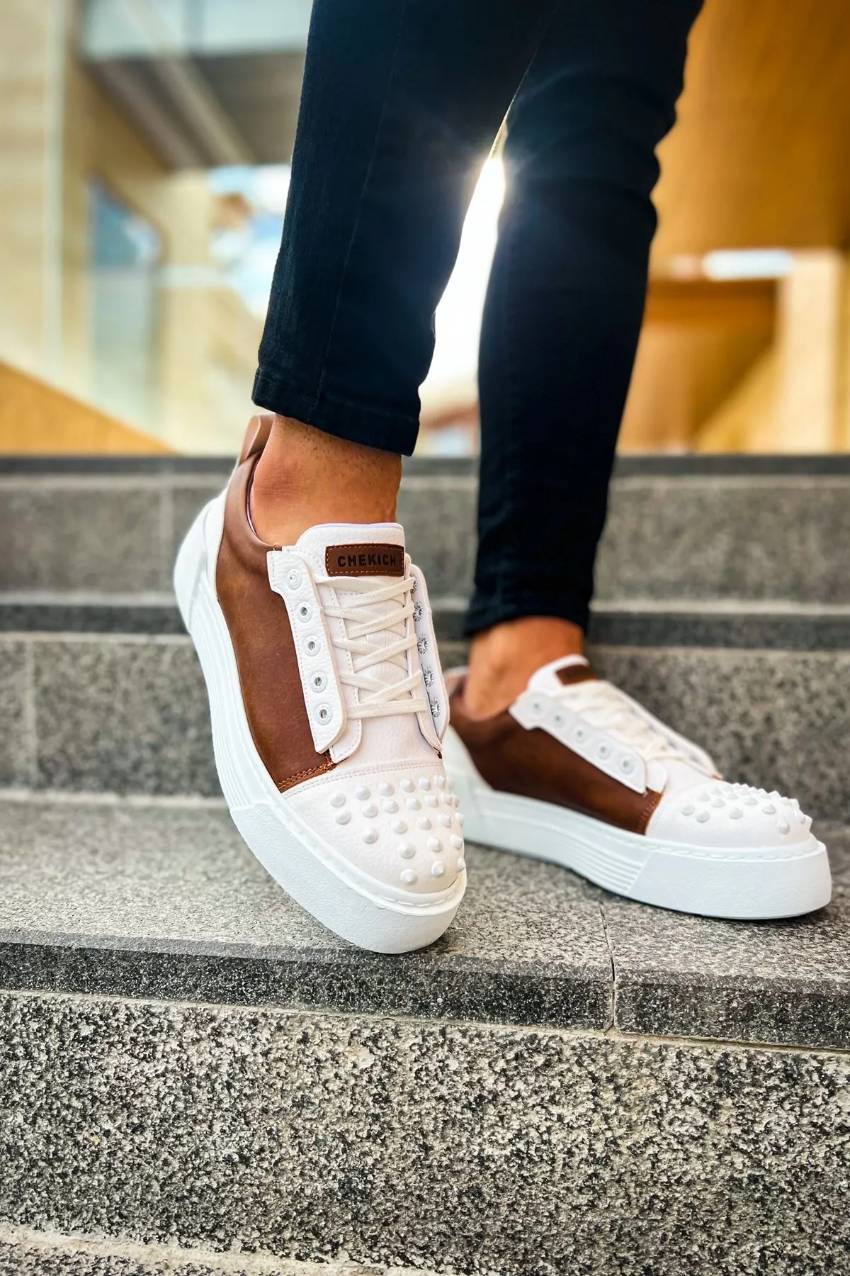 Ch169 - Cbt Thorn Erkek Ayakkabı Beyaz/taba