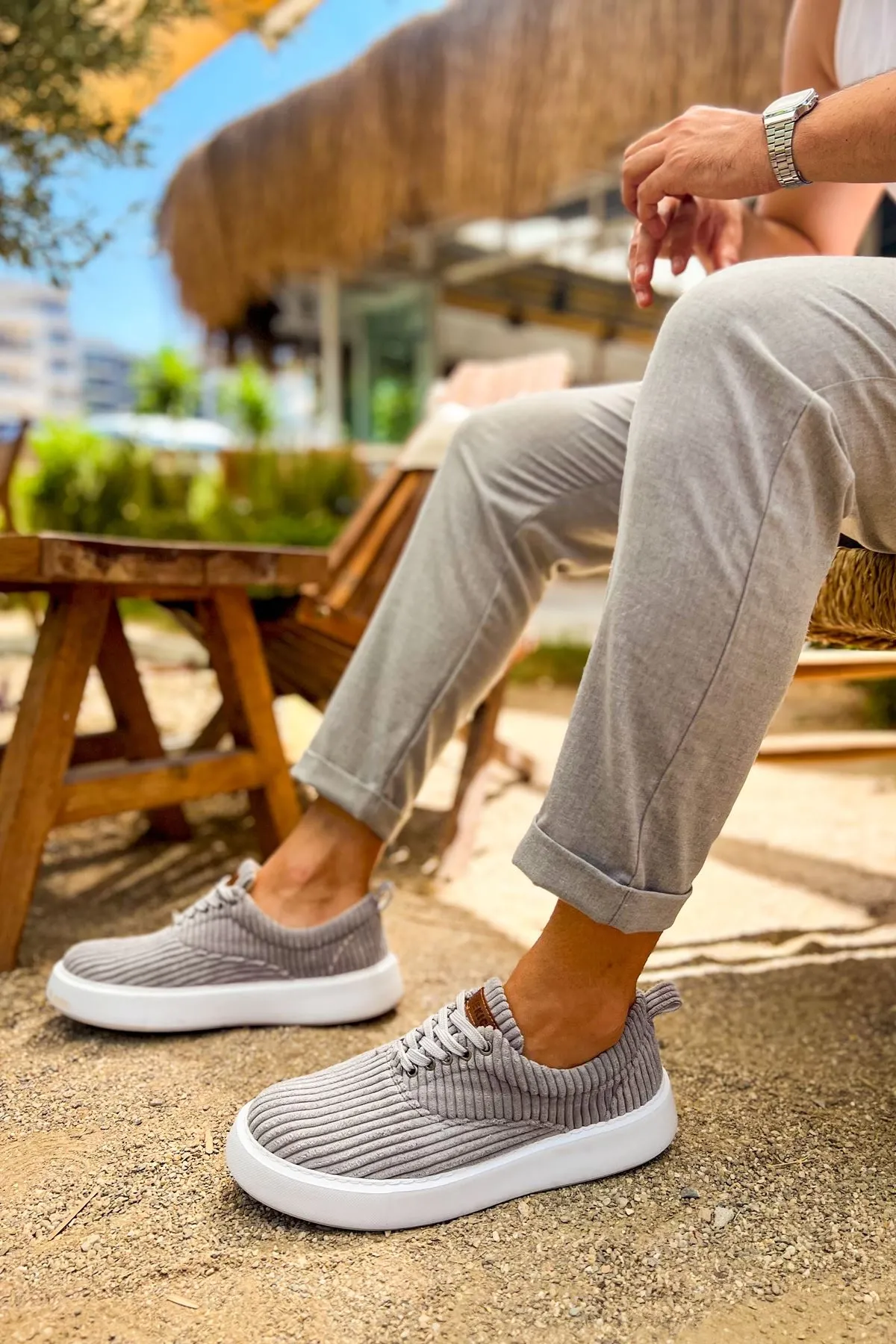 Ch173 - Kbt Velluto Erkek Ayakkabı Antrasıt