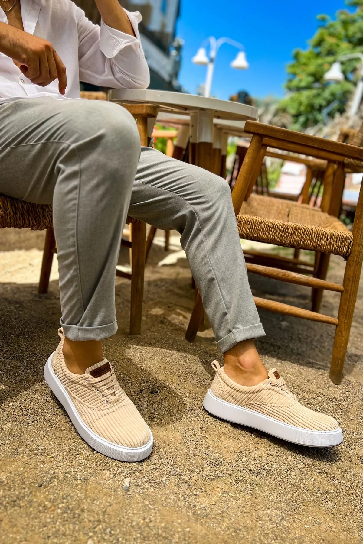 Ch173 - Kbt Velluto Erkek Ayakkabı Bej