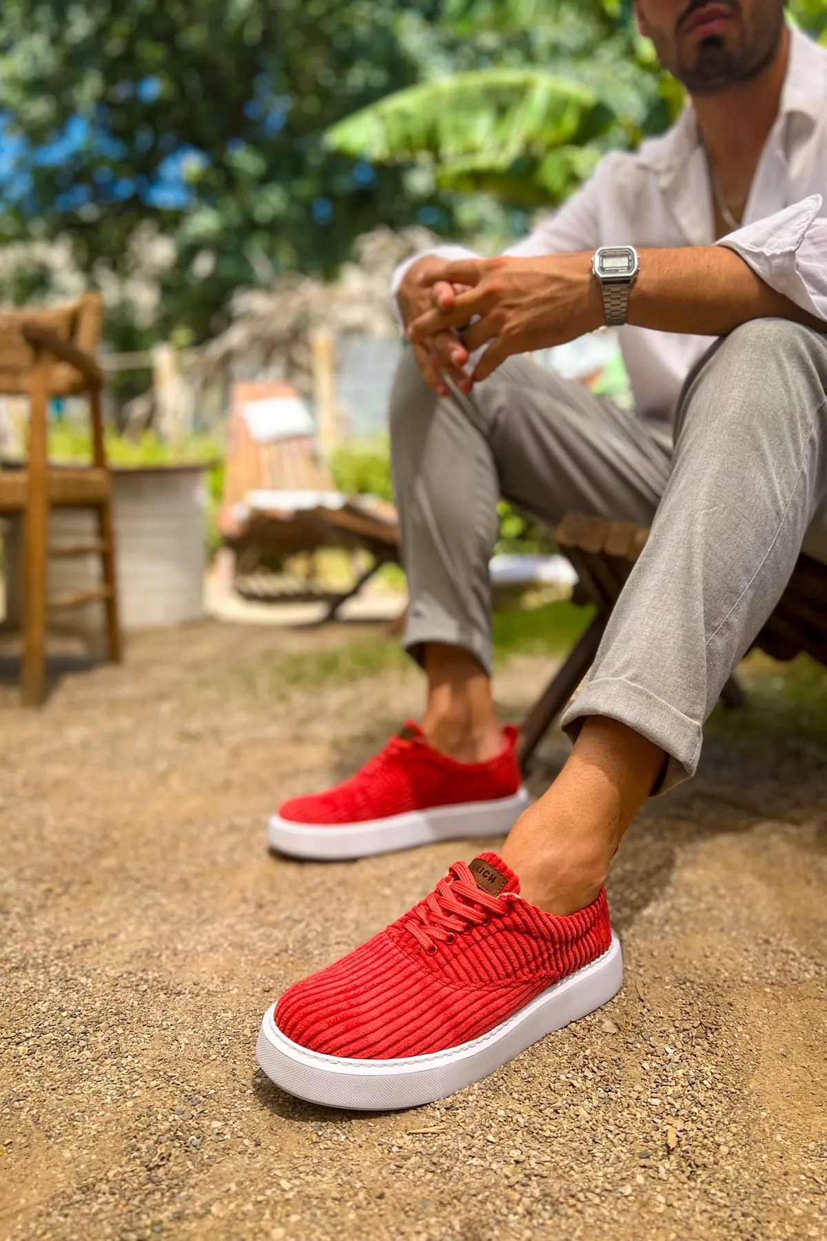 Ch173 - Kbt Velluto Erkek Ayakkabı Kırmızı