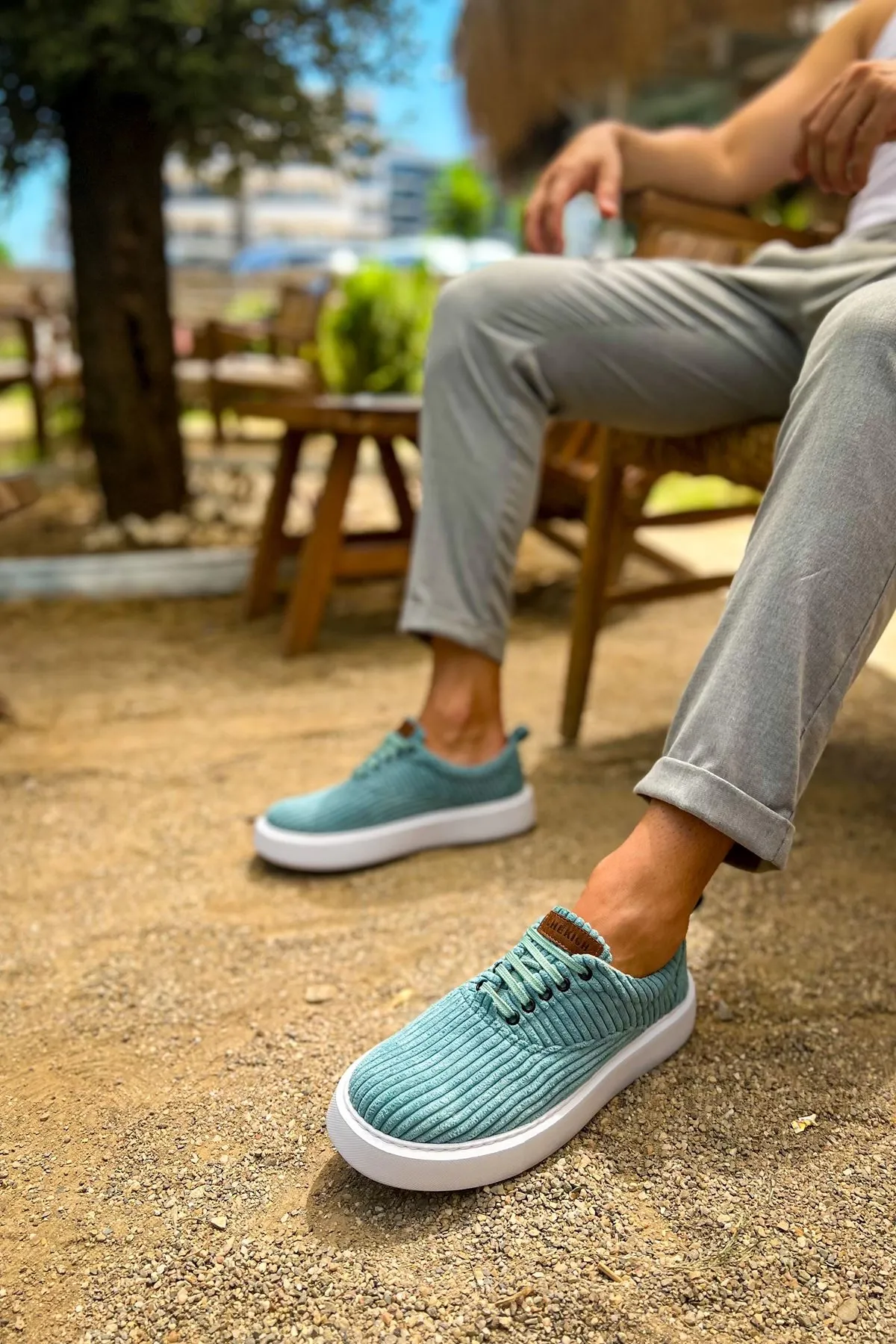 Ch173 - Kbt Velluto Erkek Ayakkabı Su Yesılı