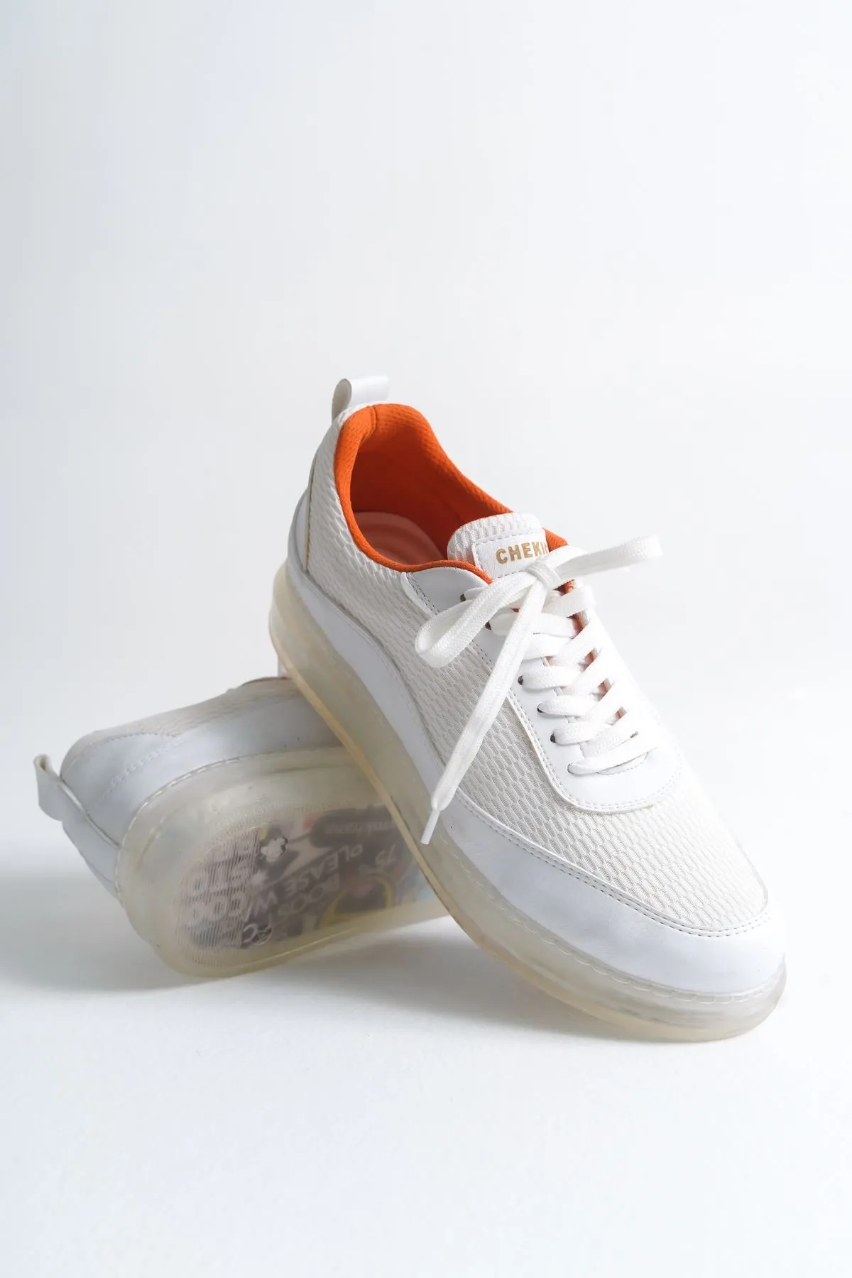 Ch181 - Rrt İpekyol  Erkek Ayakkabı Beyaz - Turuncu