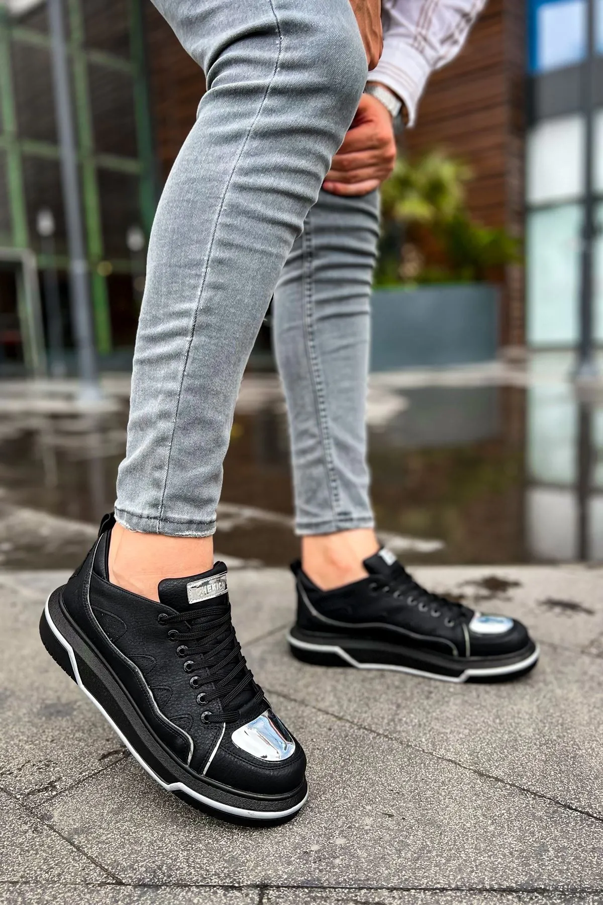 Ch183 - Cst Jet Setter Mirror  Erkek Ayakkabı Sıyah/gumus