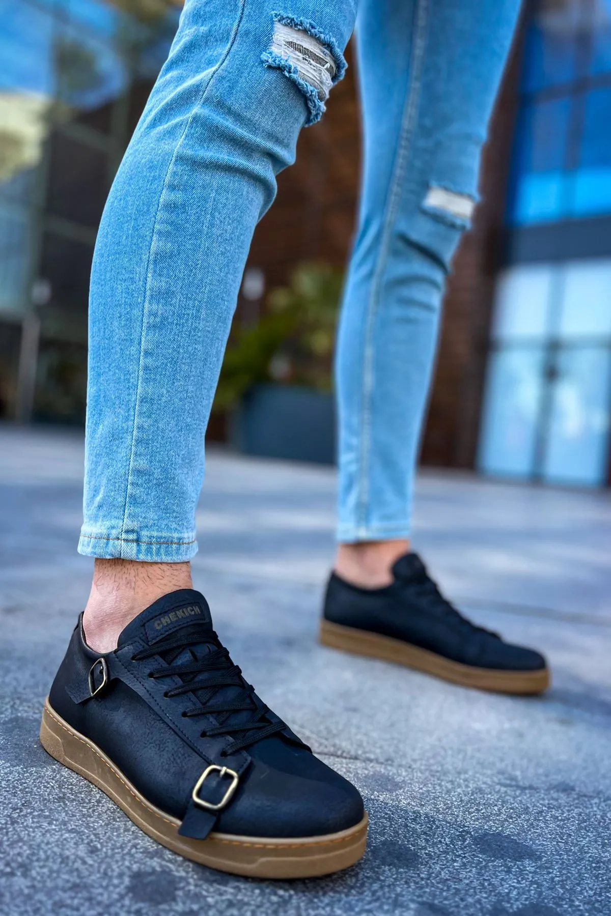 Ch191 - Ckt Side Buckle Erkek Ayakkabı Sıyah