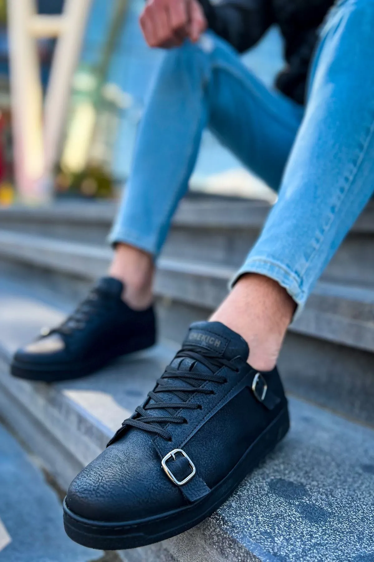 Ch191 - Cst Side Buckle Erkek Ayakkabı Sıyah