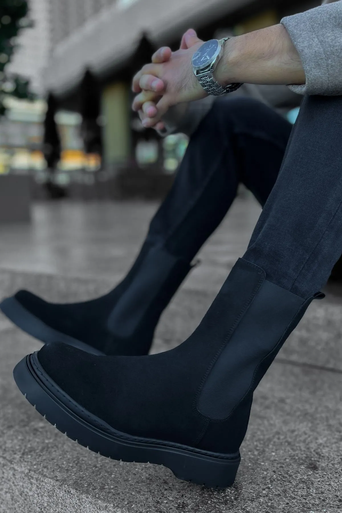 Ch223 - Srt Alaska Süet Erkek Bot Sıyah