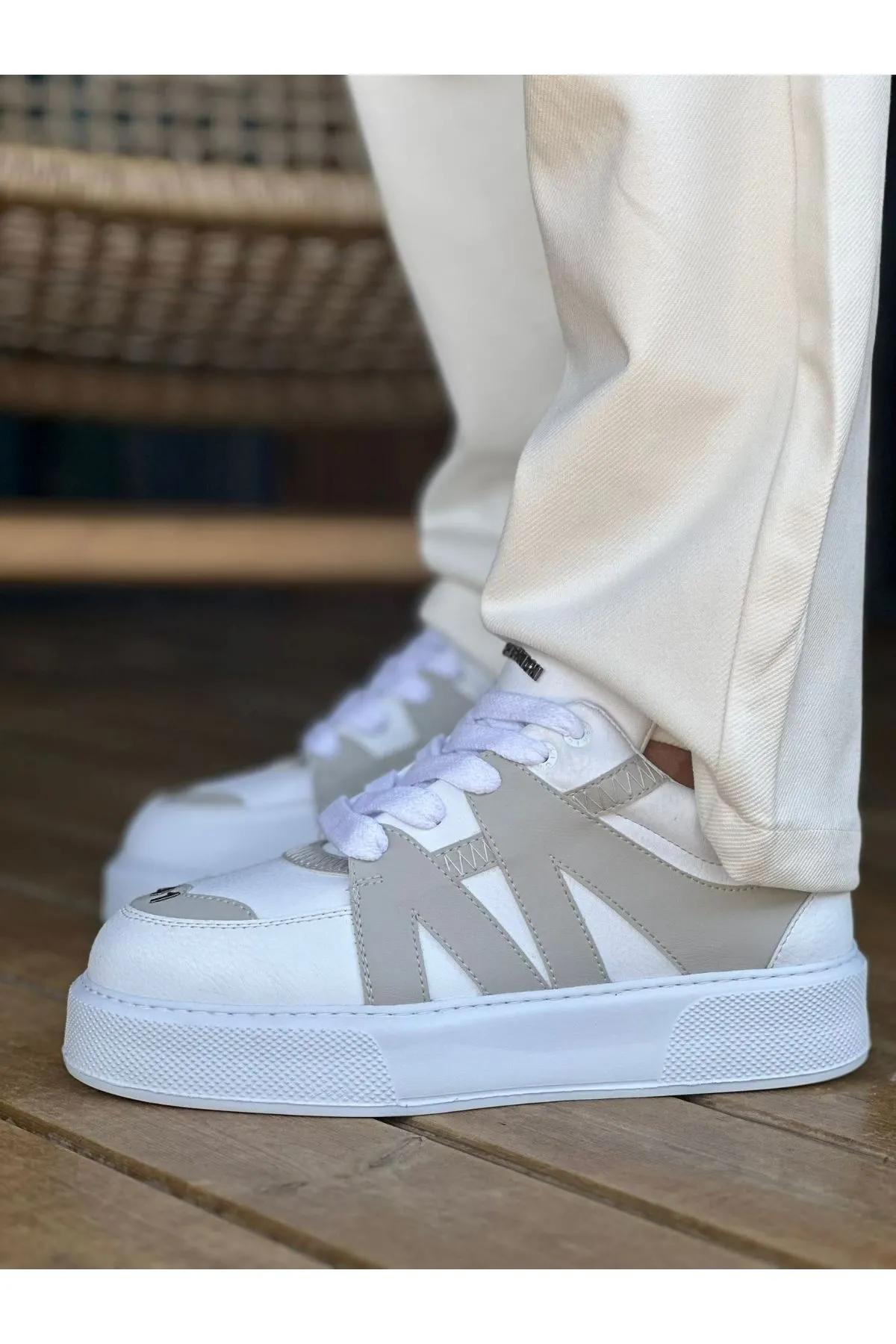 Ch2407 - Cbt Star-x Erkek Spor Ayakkabı Beyaz/grı