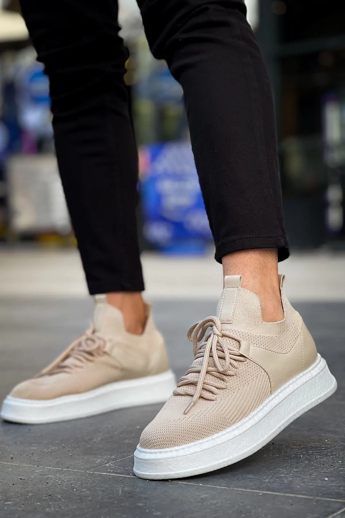 Ch2408 - Tbt Fusion Erkek Spor Ayakkabı Krem