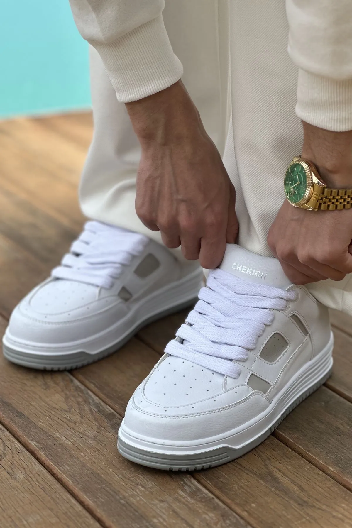 Ch2410 - Cbt Avax  Erkek Spor Ayakkabı Beyaz/grı