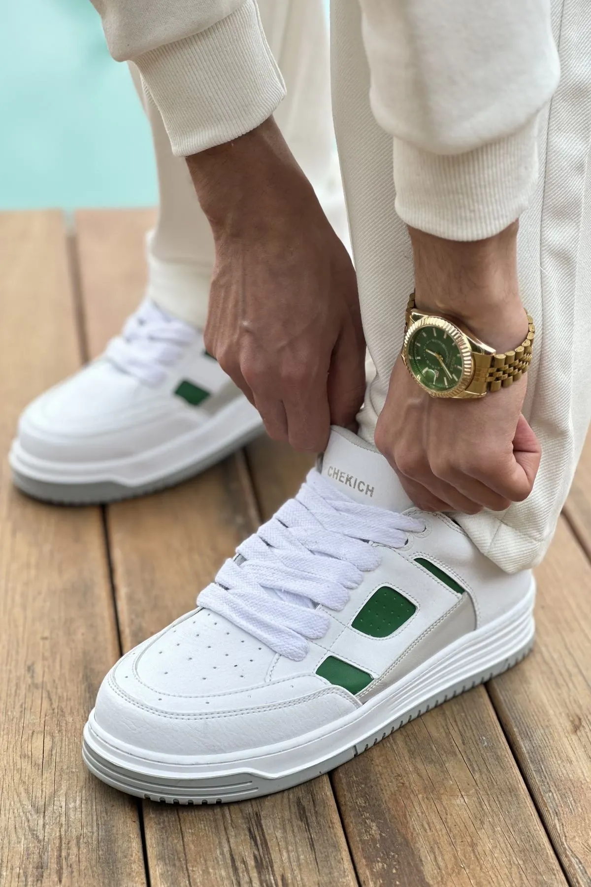 Ch2410 - Cbt Avax  Erkek Spor Ayakkabı Beyaz/yesıl