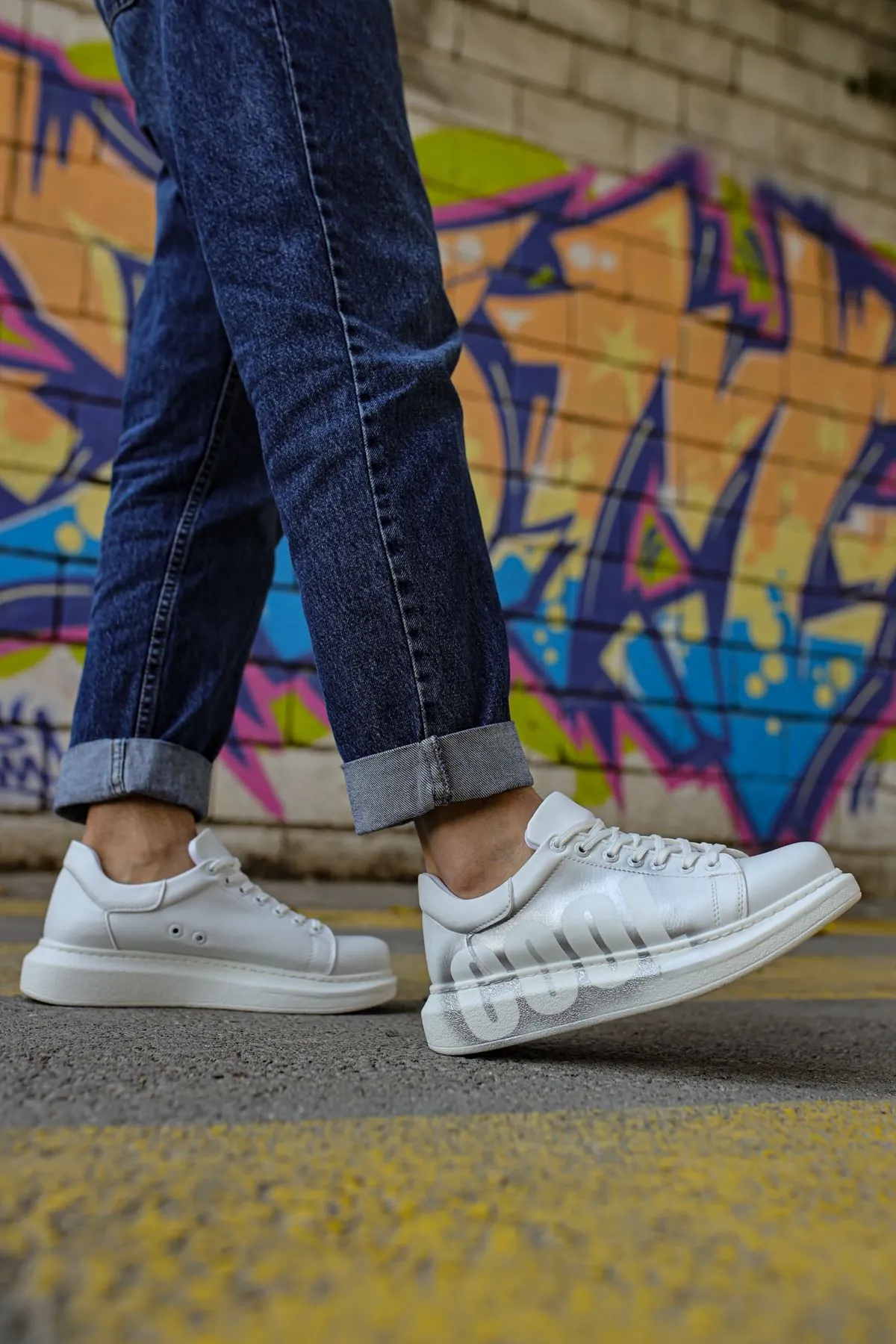 Ch254 - Cbt Pittura Erkek Ayakkabı 434 Beyaz / Gümüs Cool