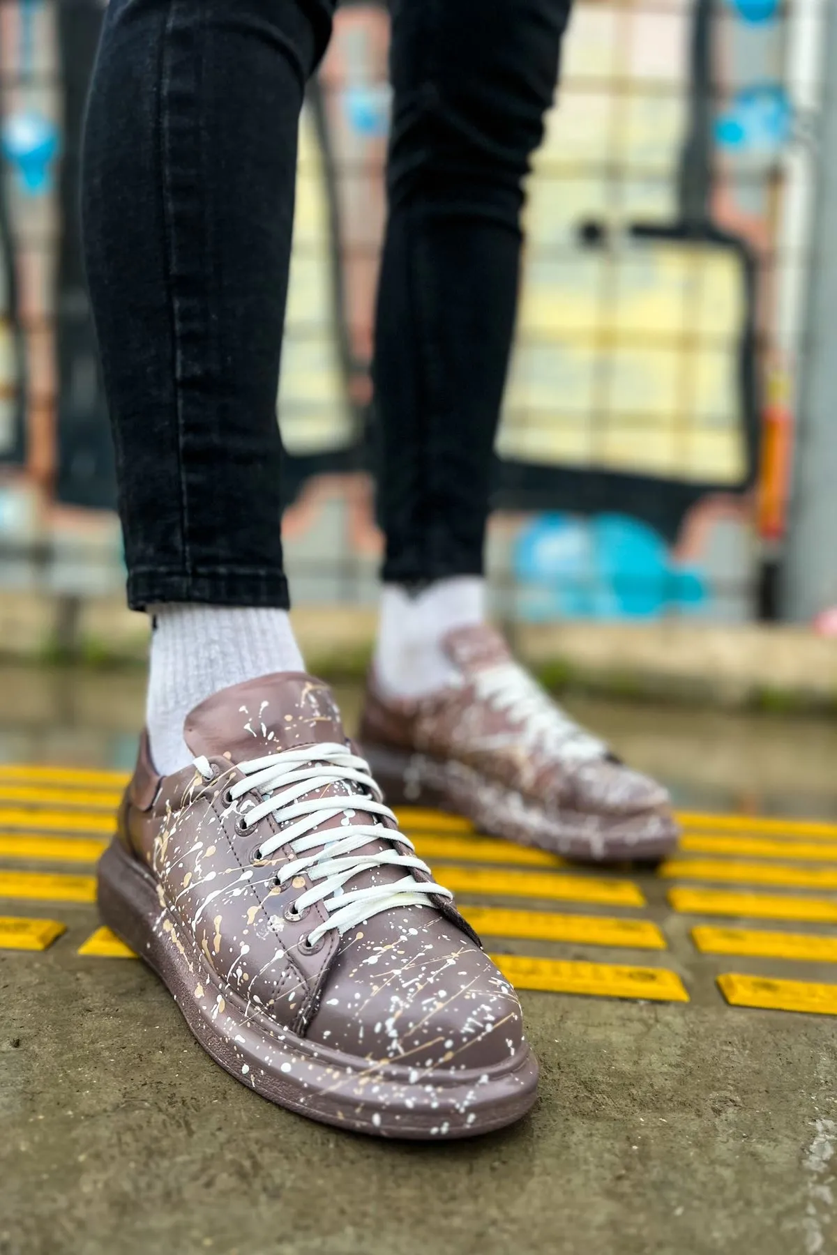 Ch254 - Cbt Pittura Erkek Ayakkabı 548 Kahve / Beyaz Splush