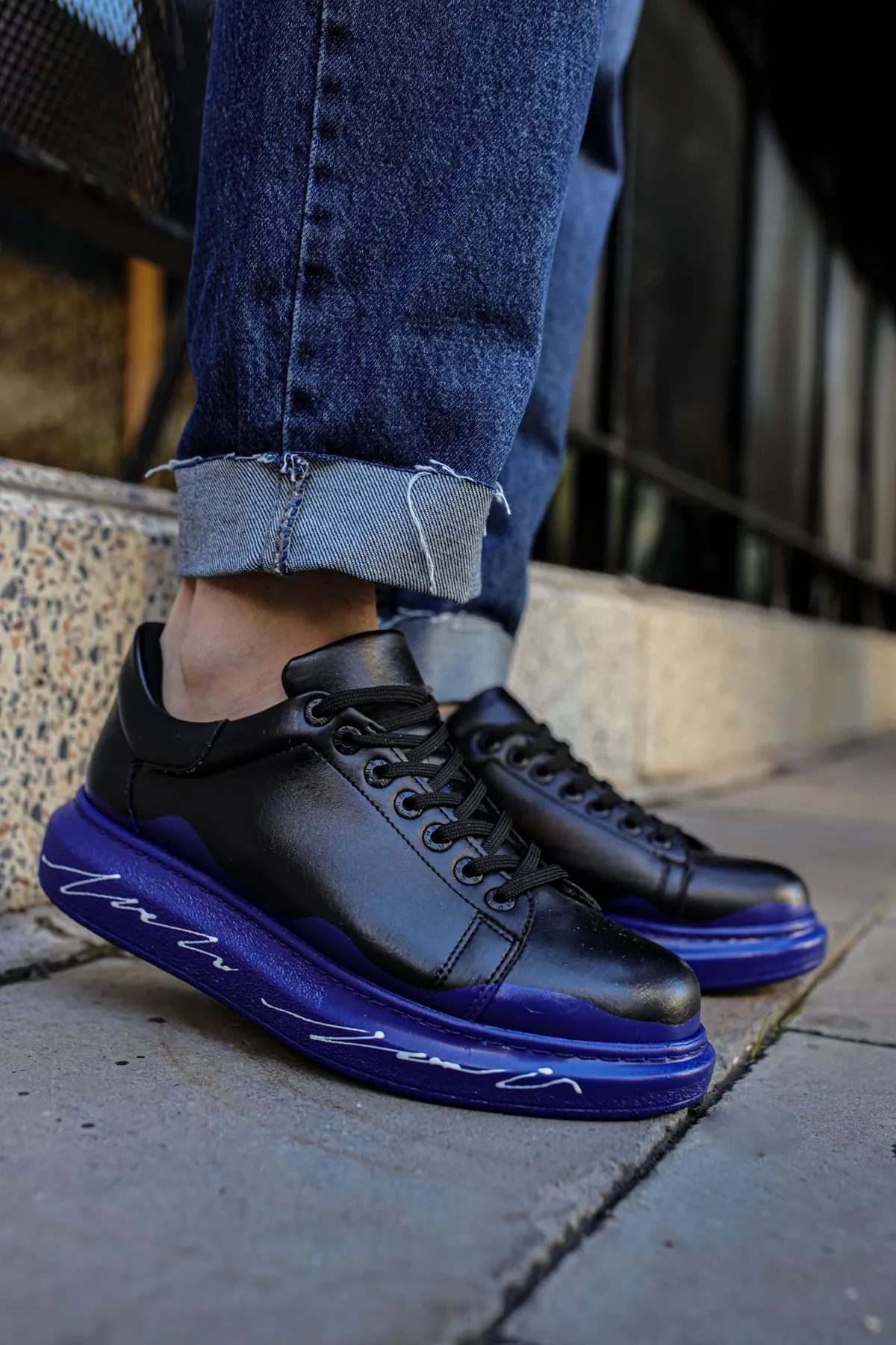 Ch254 - Cst Pittura Erkek Ayakkabı 483 Mavı / Beyaz Taban