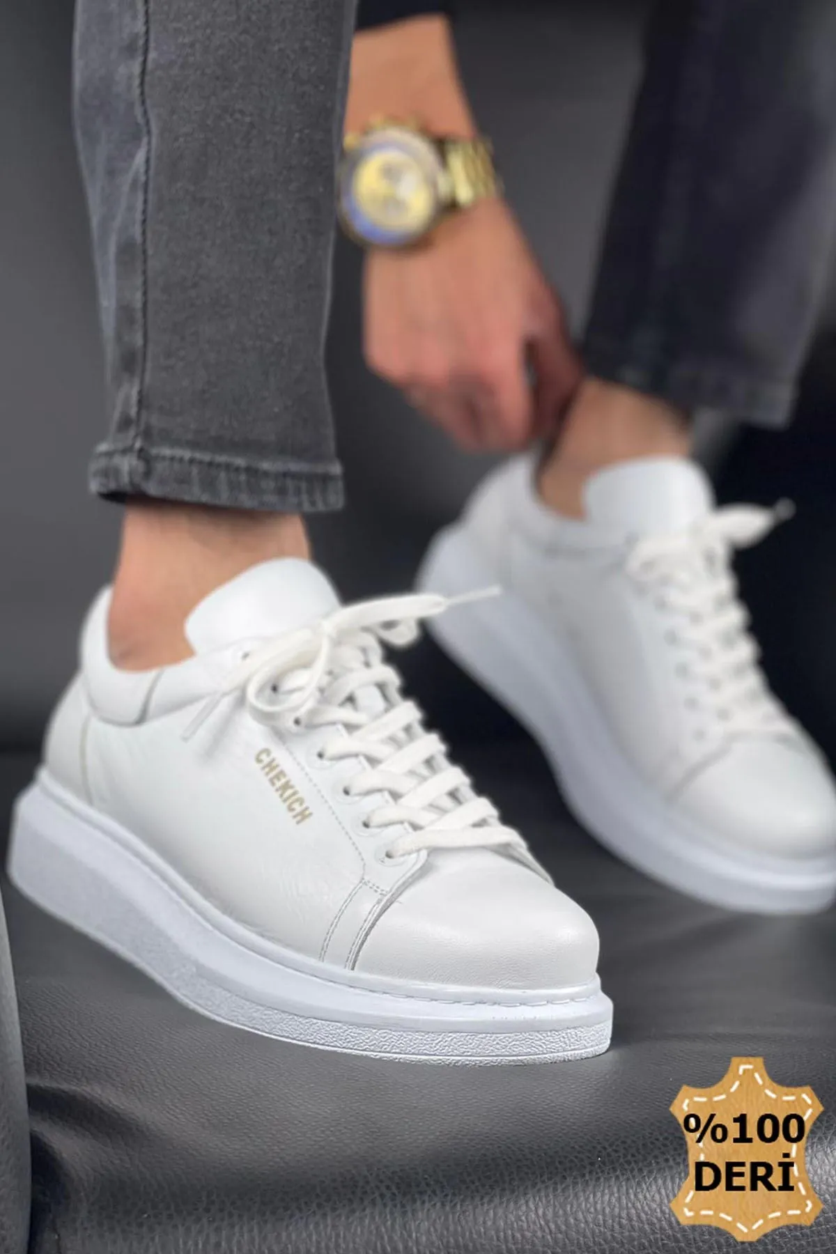 Ch257 - Dbt Estrella Deri Erkek Ayakkabı Beyaz