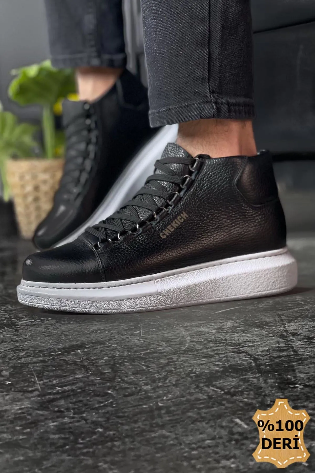 Ch258 - Dbt Roma Deri Erkek Bot Sıyah