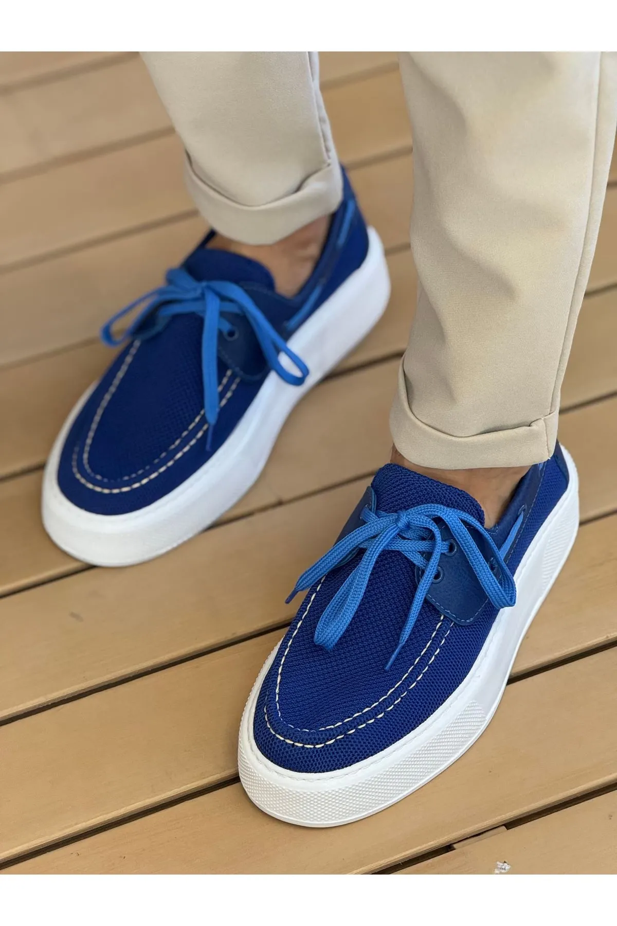 Ch2602 - Triko Erkek Ayakkabı Mavı