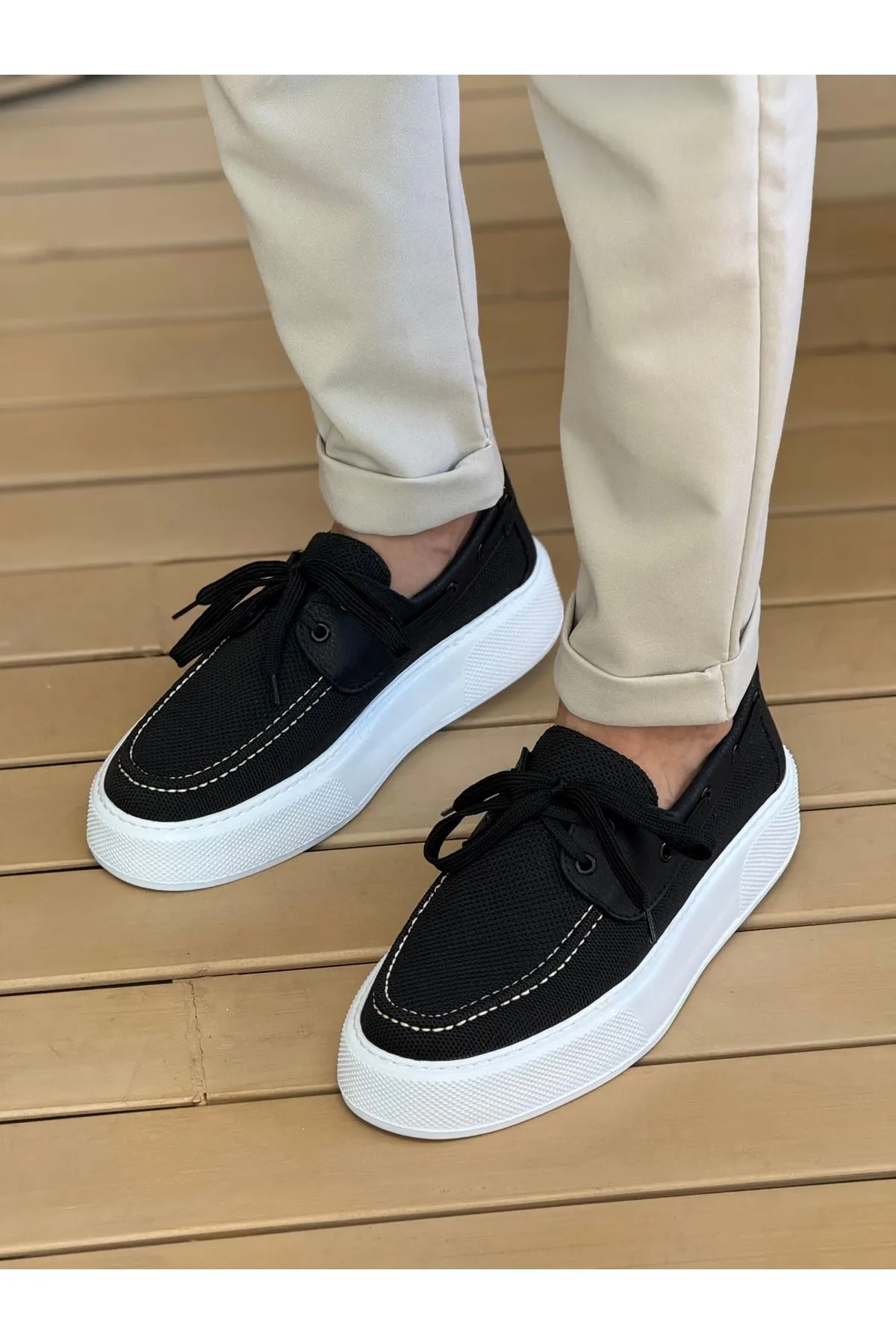 Ch2602 - Triko Erkek Ayakkabı Sıyah