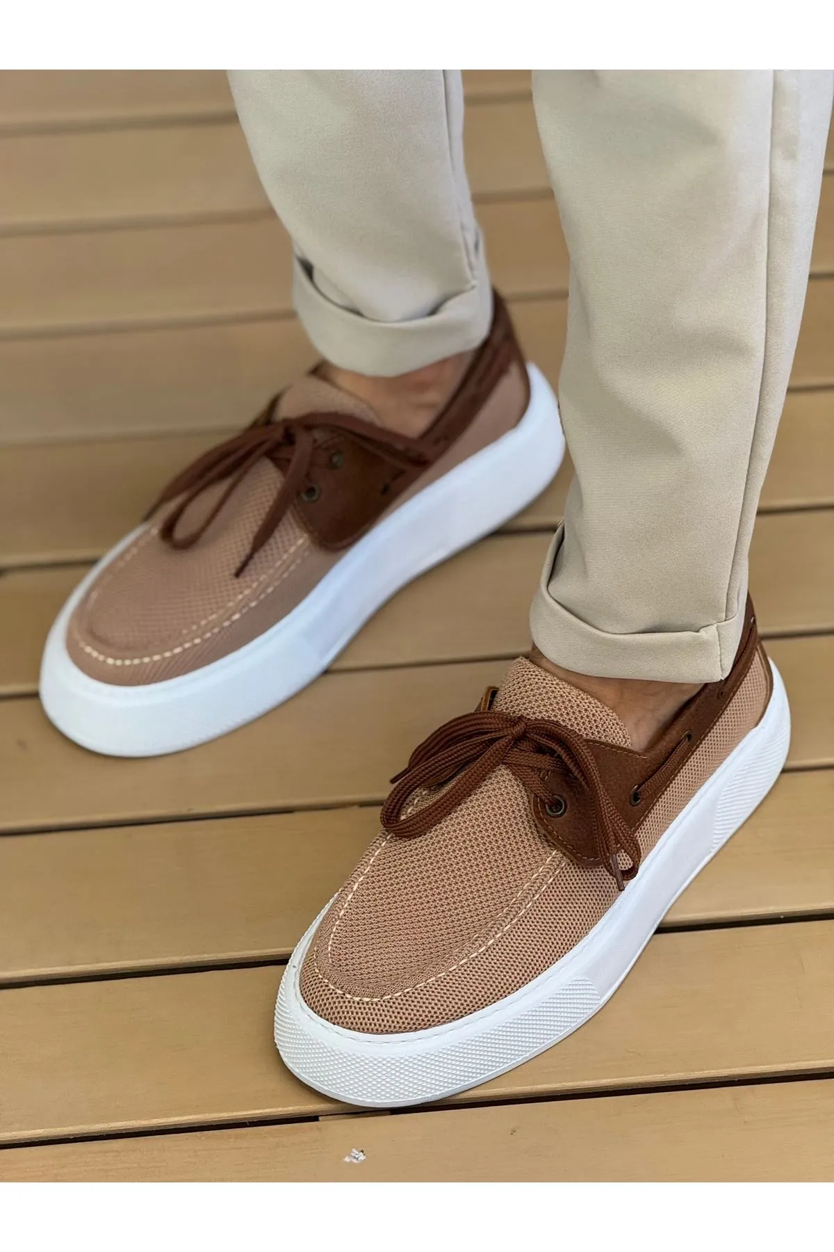 Ch2602 - Triko Erkek Ayakkabı Taba