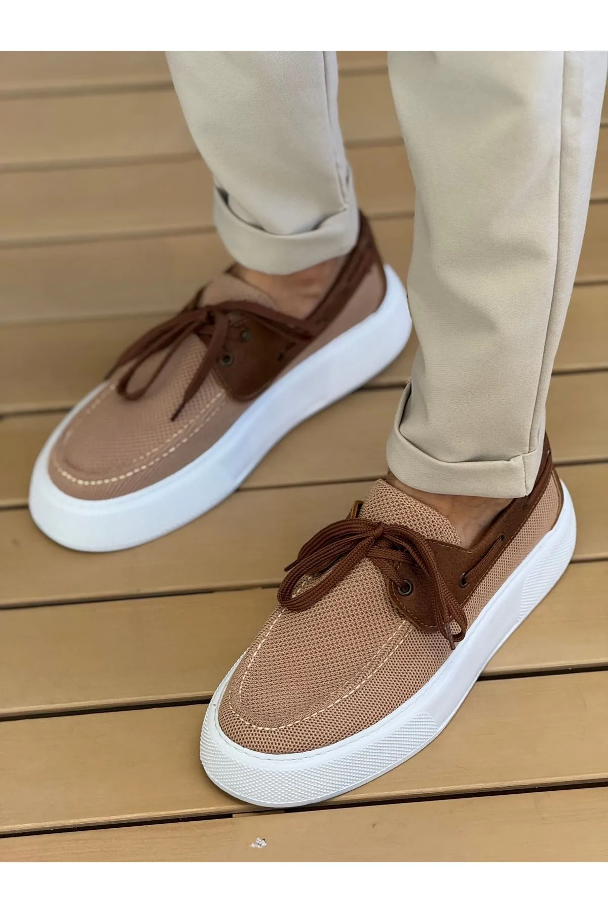 Ch2602 - Triko Erkek Ayakkabı Taba