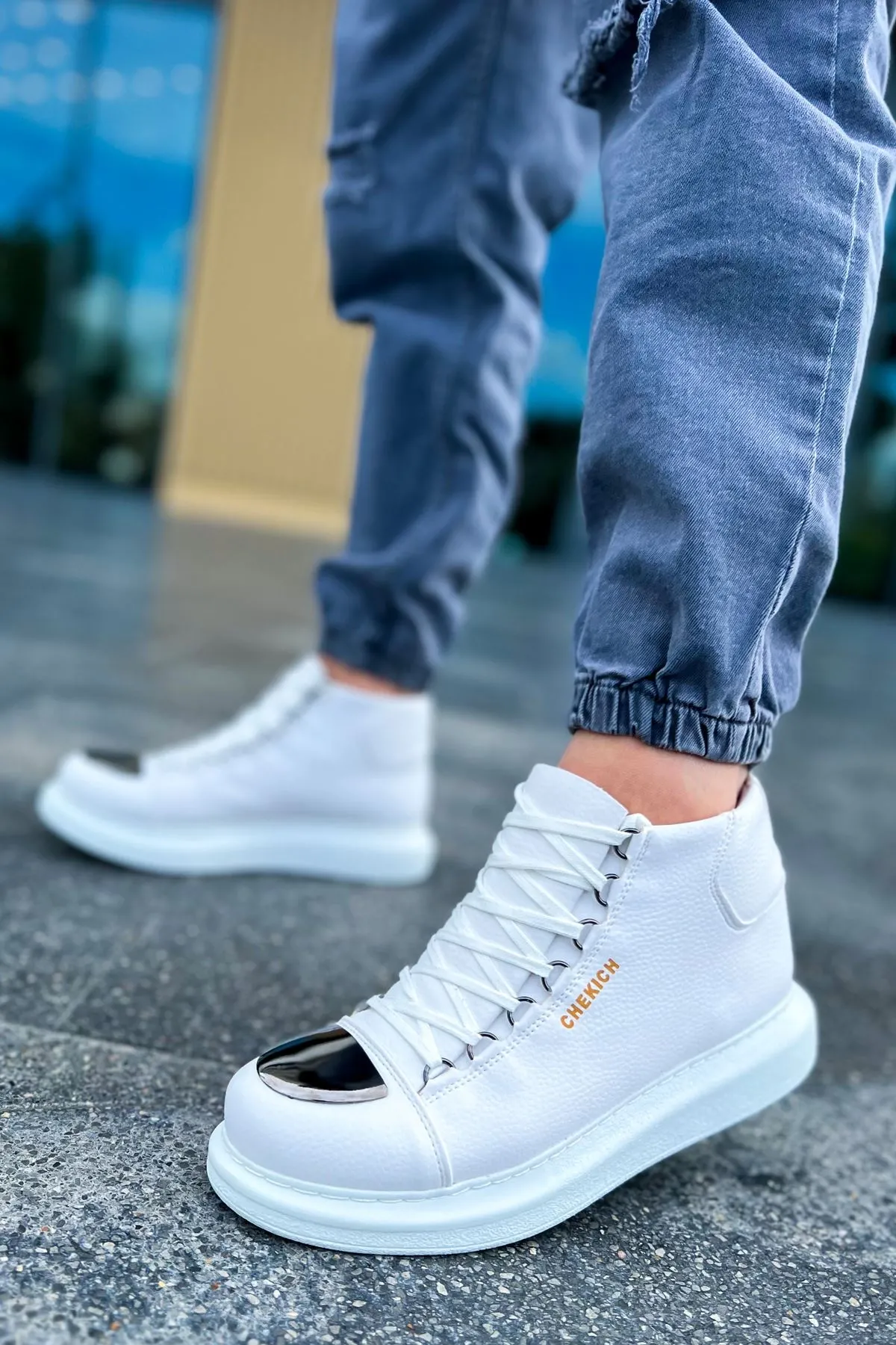 Ch267 - Cbt Roma Mirror Erkek Bot Beyaz