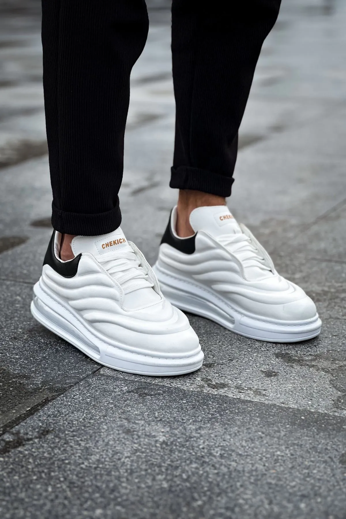 Ch299 - Gbt Sollıevo Erkek Ayakkabı Beyaz/sıyah