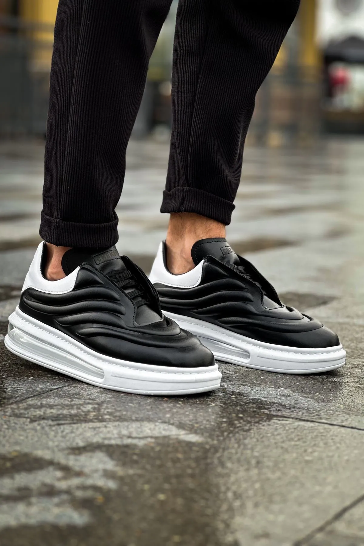 Ch299 - Gbt Sollıevo Erkek Ayakkabı Sıyah/beyaz