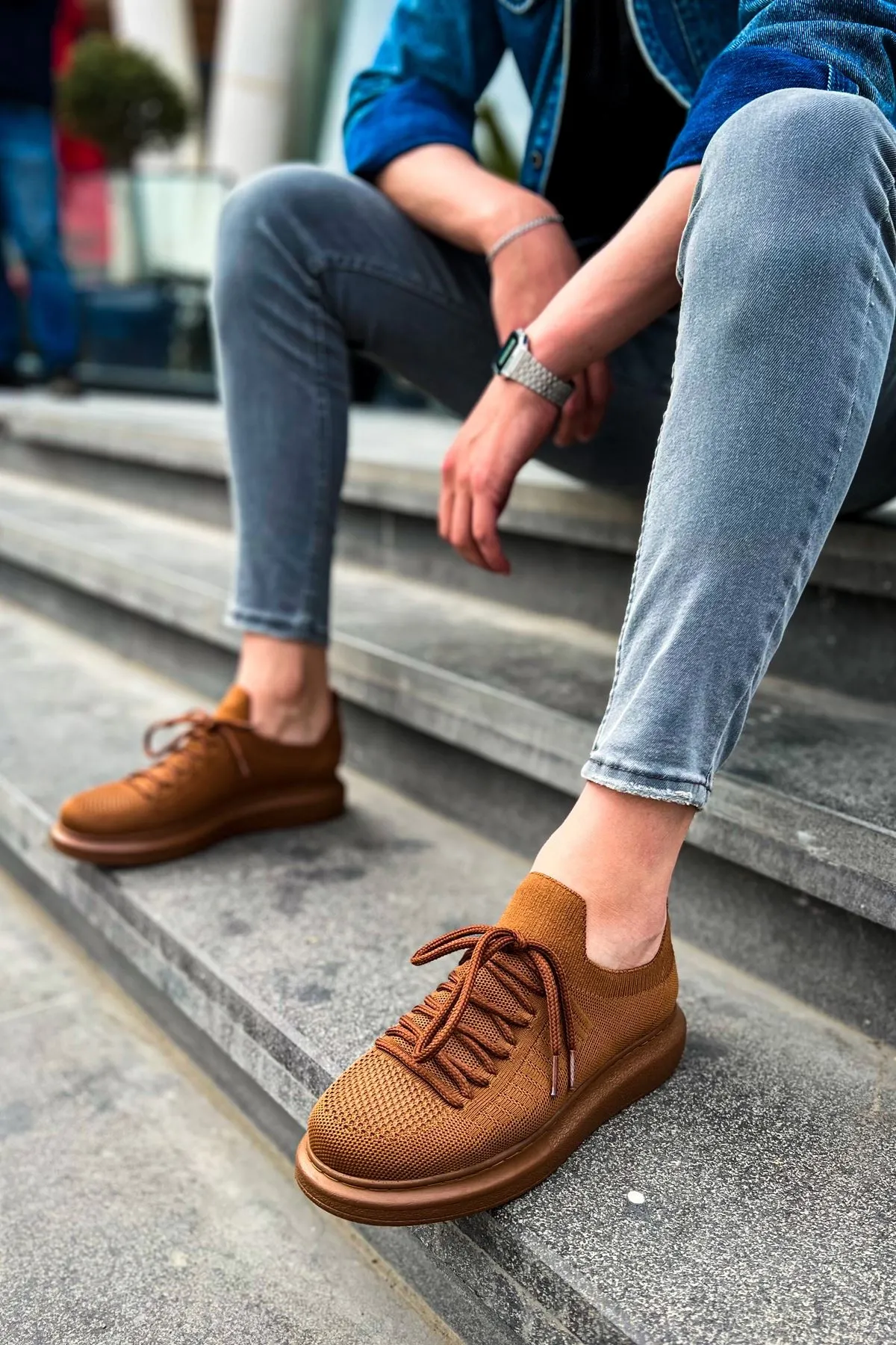 Ch307 - Rt Tricot Erkek Ayakkabı Kahve