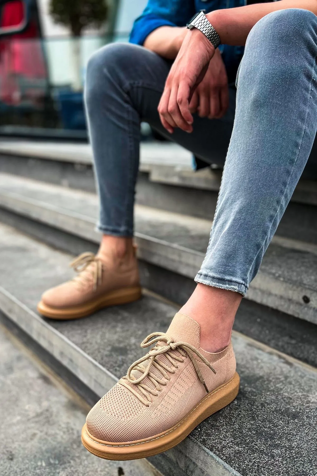 Ch307 - Rt Tricot Erkek Ayakkabı Taba