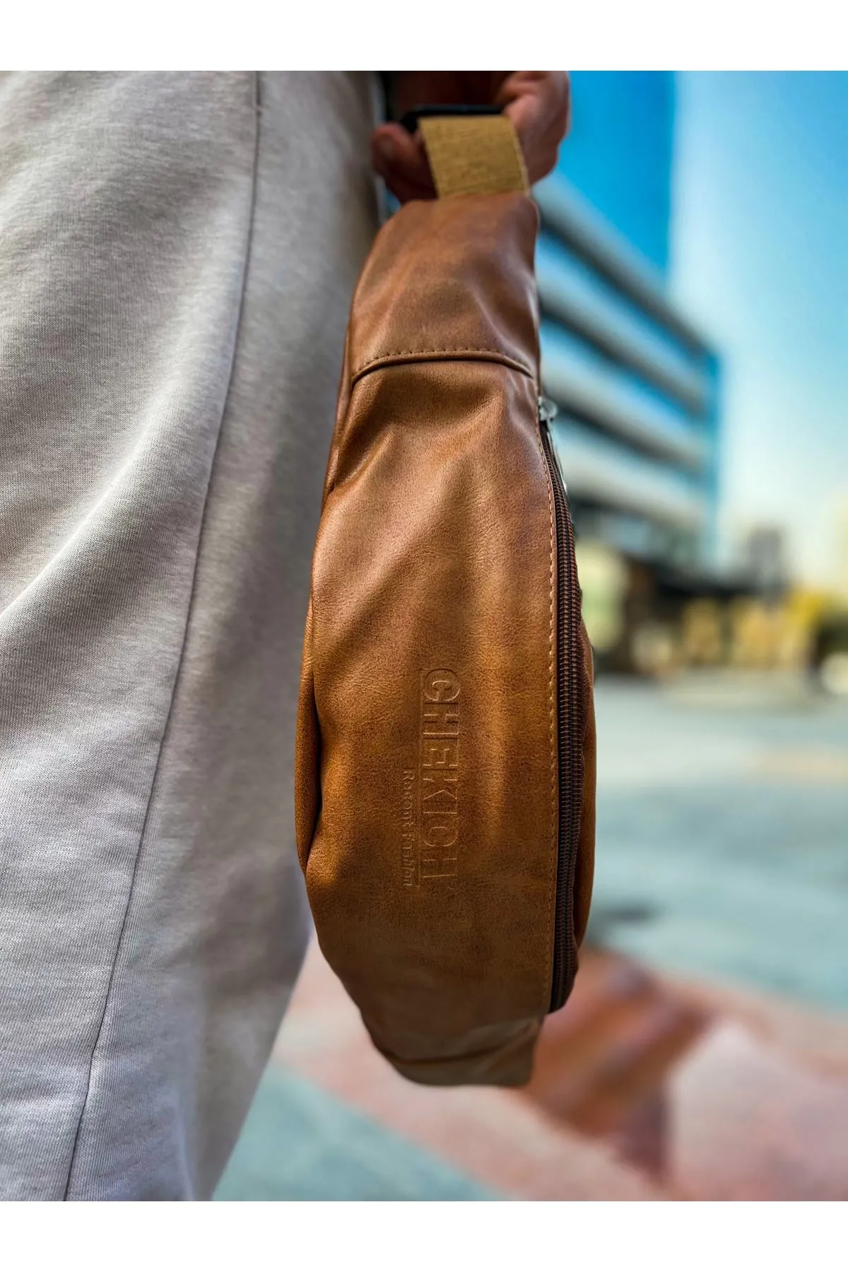 Cnt010 - Cilt Deri Erkek Çapraz Çanta Taba