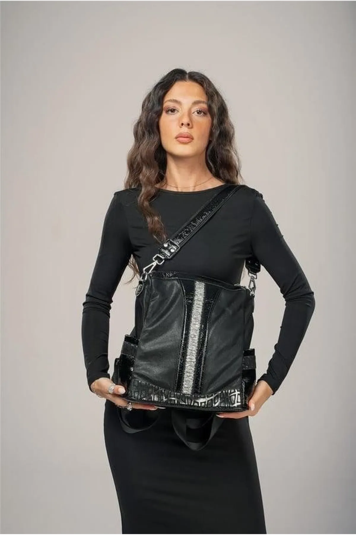 Ejya Siyah Cilt Kol Ve Omuz Çantası
