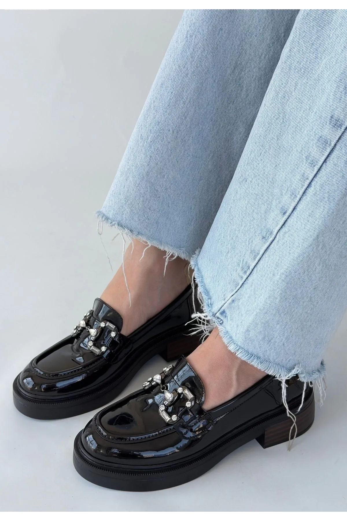 Ertin Siyah Rugan Oxford Ayakkabı