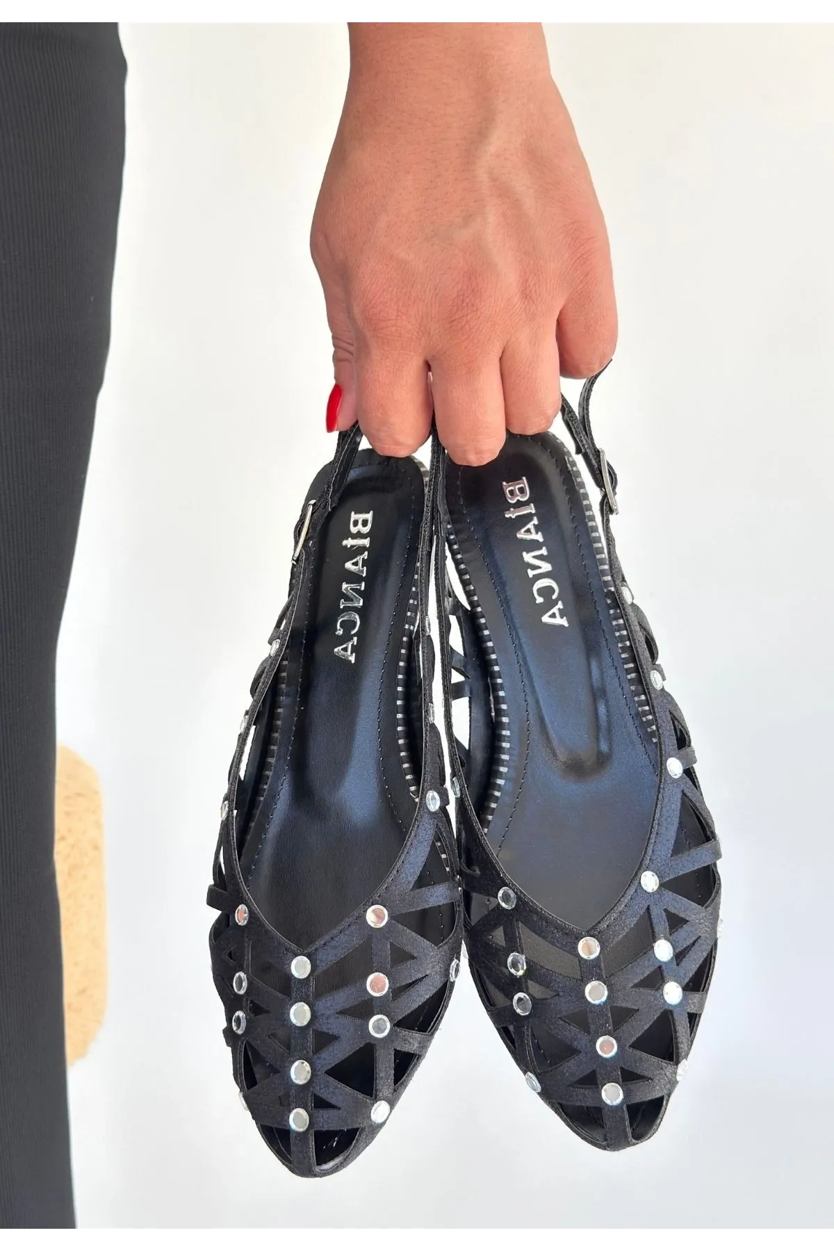 Faty Siyah Cilt Babet Ayakkabı