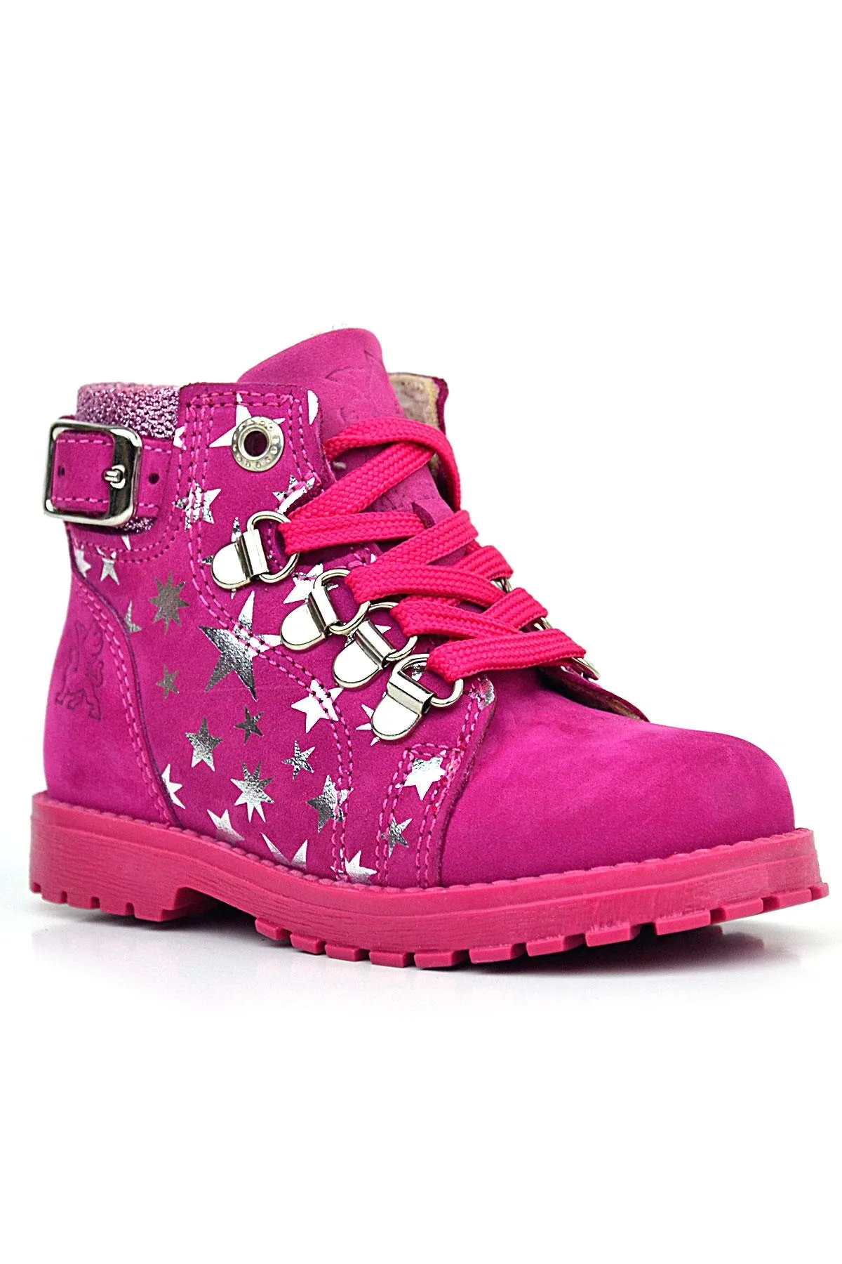 Griffon Hakiki Deri Fuşya Pembe Bebek Bot