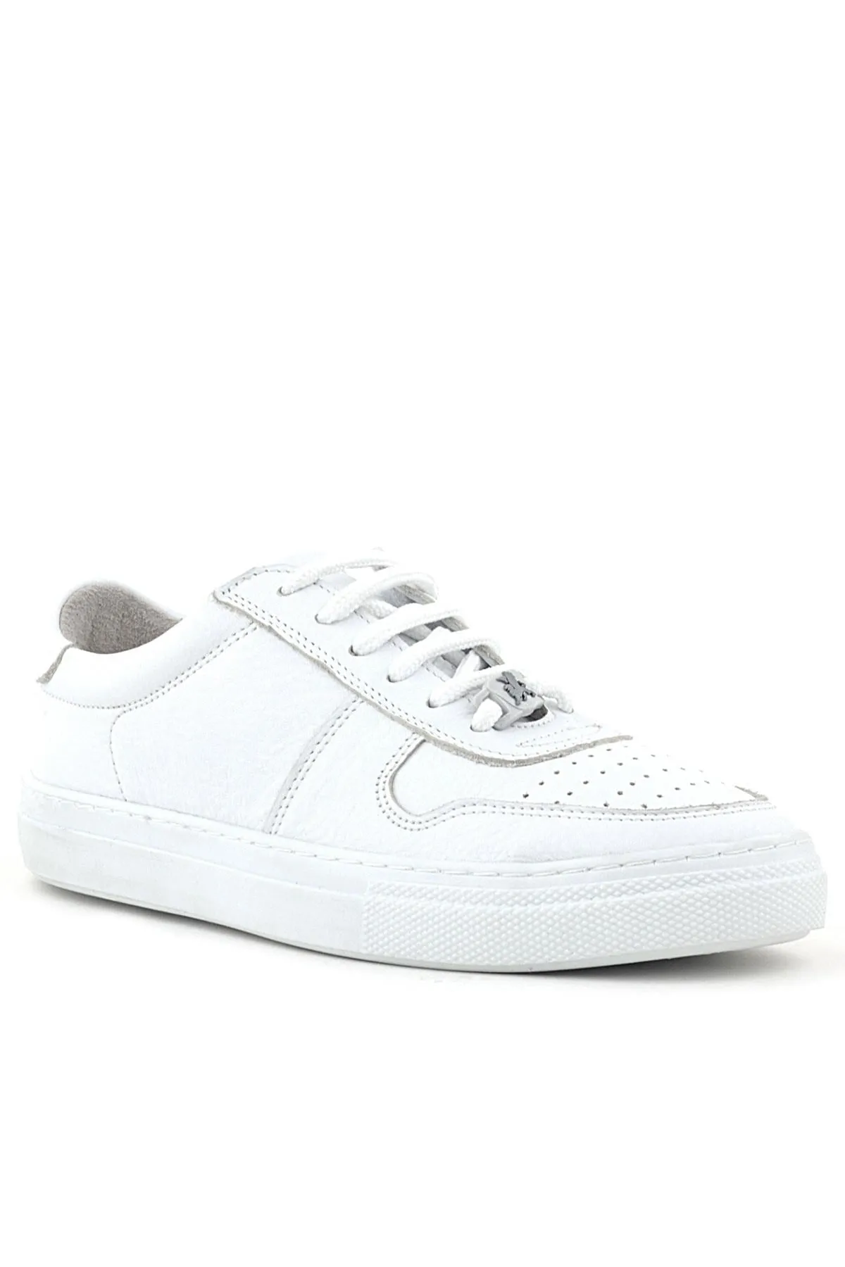 Hakiki Deri Beyaz Kız Çocuk Günlük Sneaker Ayakkabı