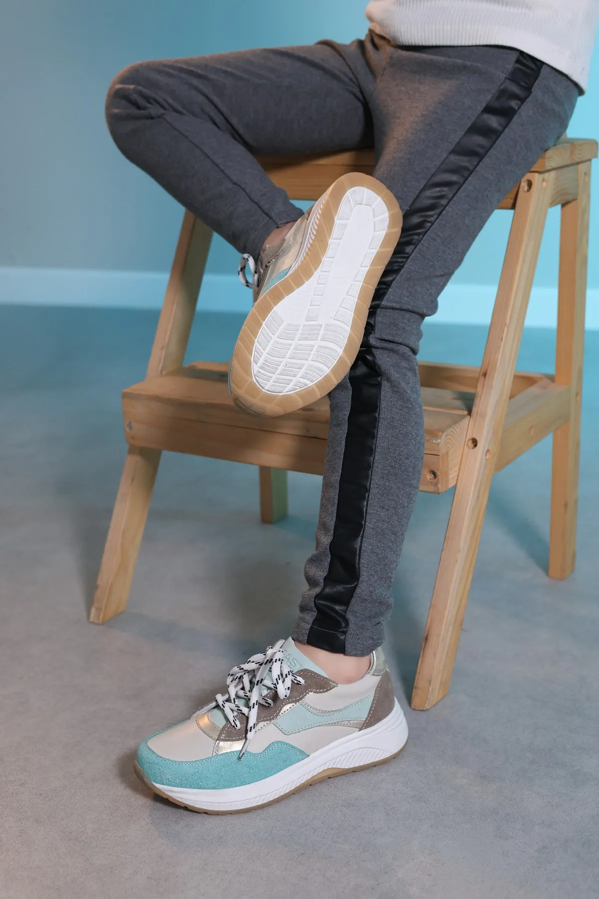 Hakiki Deri  Kız Çocuk Sneaker Ayakkabı 248xa006